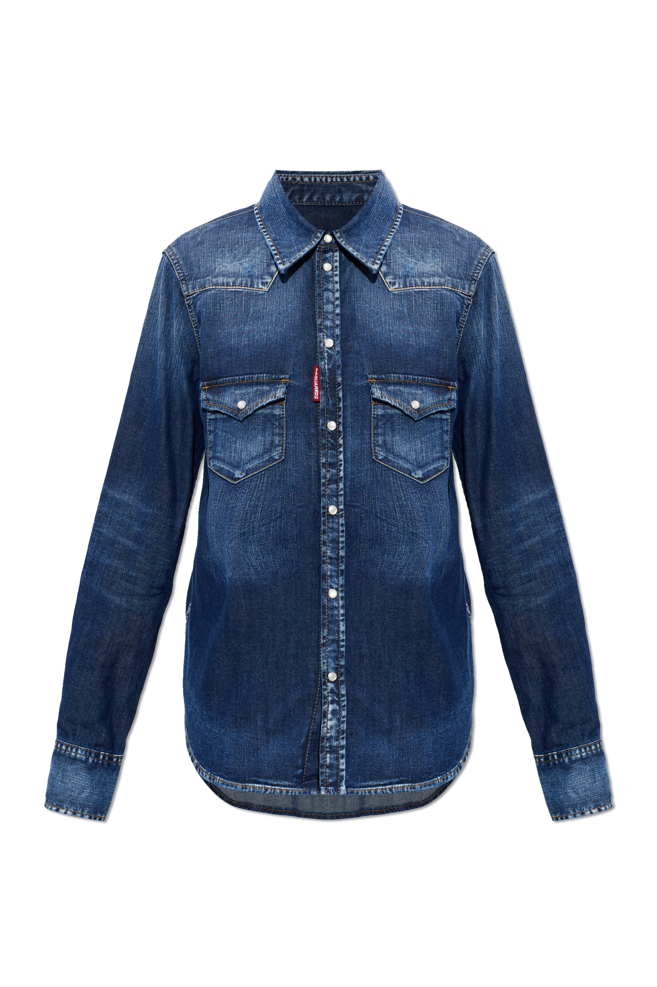 Dsquared2 Jeansowa Koszula, Kobiety, Granatowy