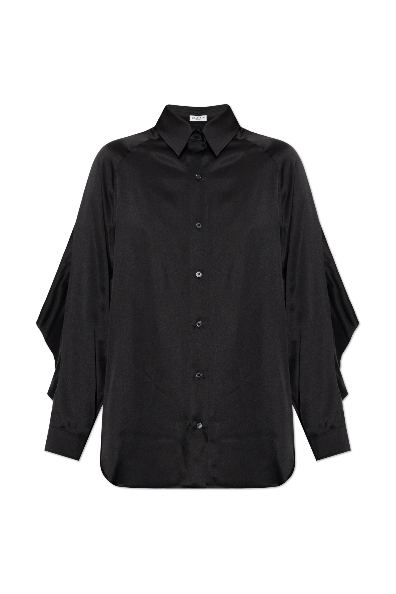 Balmain Jedwabna Koszula Typu ‘oversize’, Kobiety, Czarny