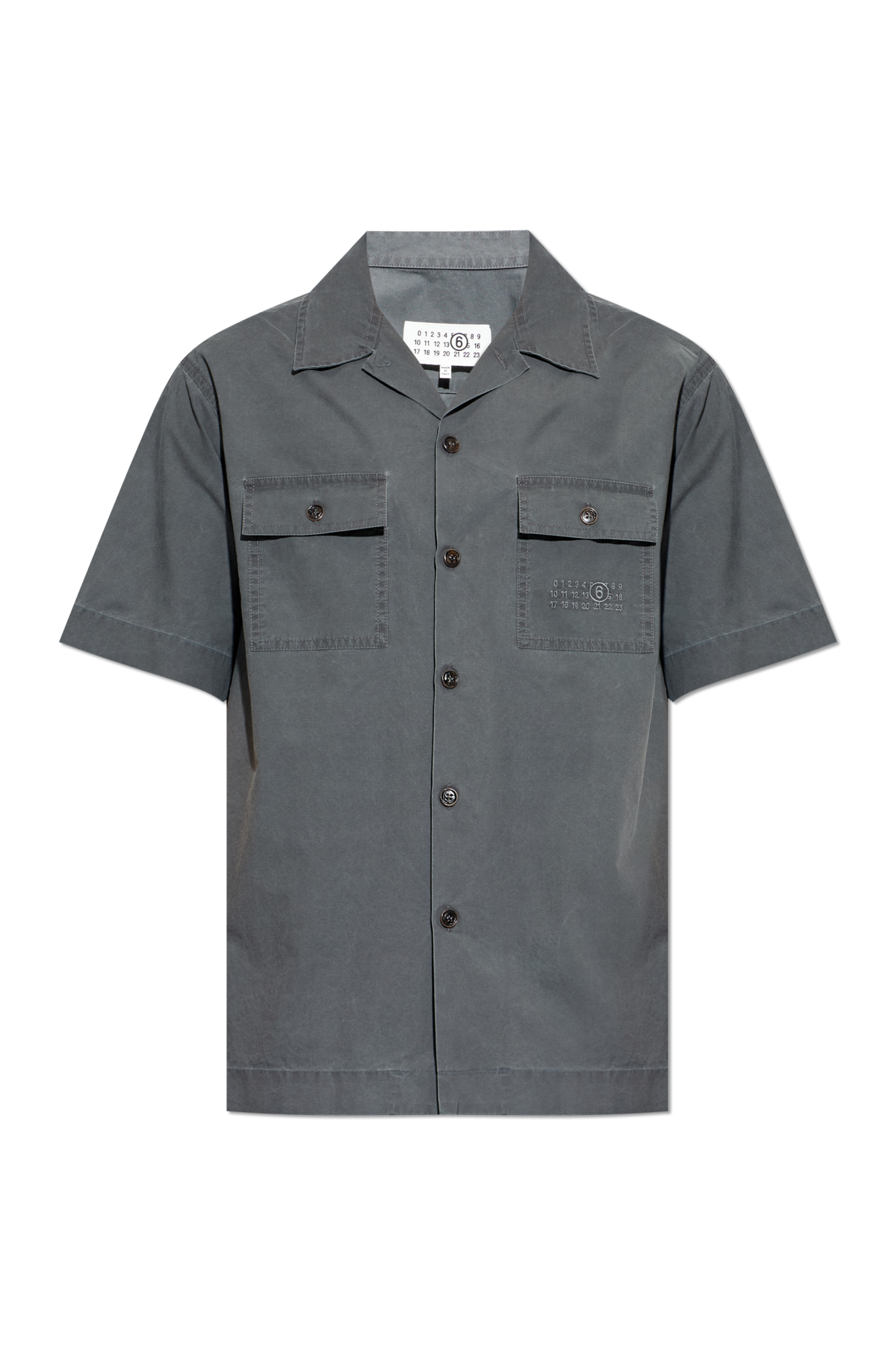 MM6 Maison Margiela Koszula Z Logo, Mężczyźni, Szary