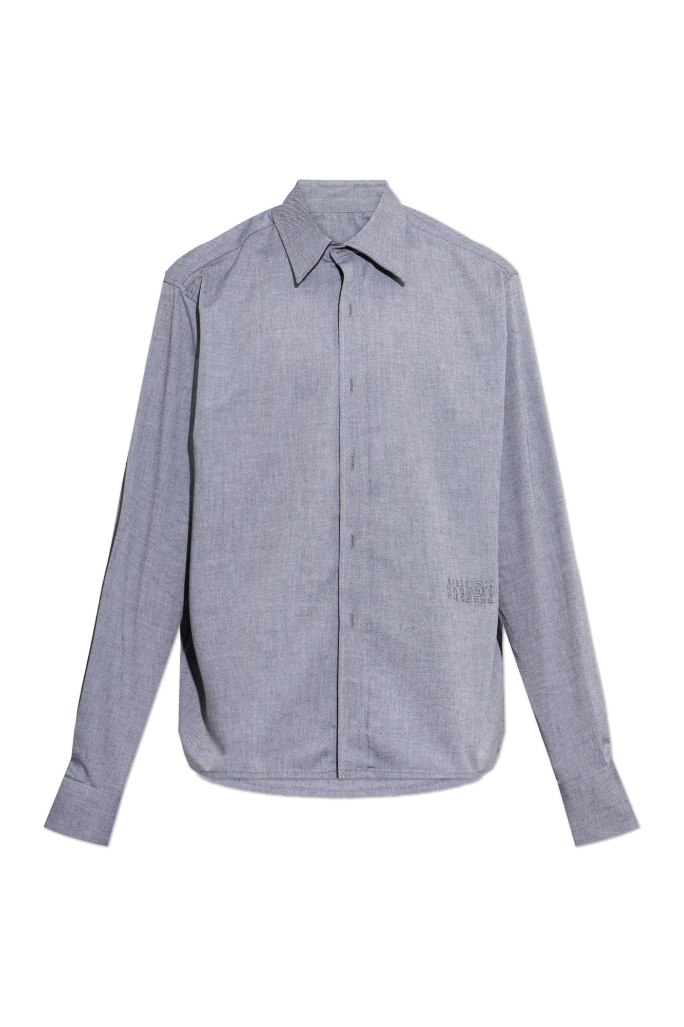 MM6 Maison Margiela Koszula Z Wyszytym Logo, Mężczyźni, Szary