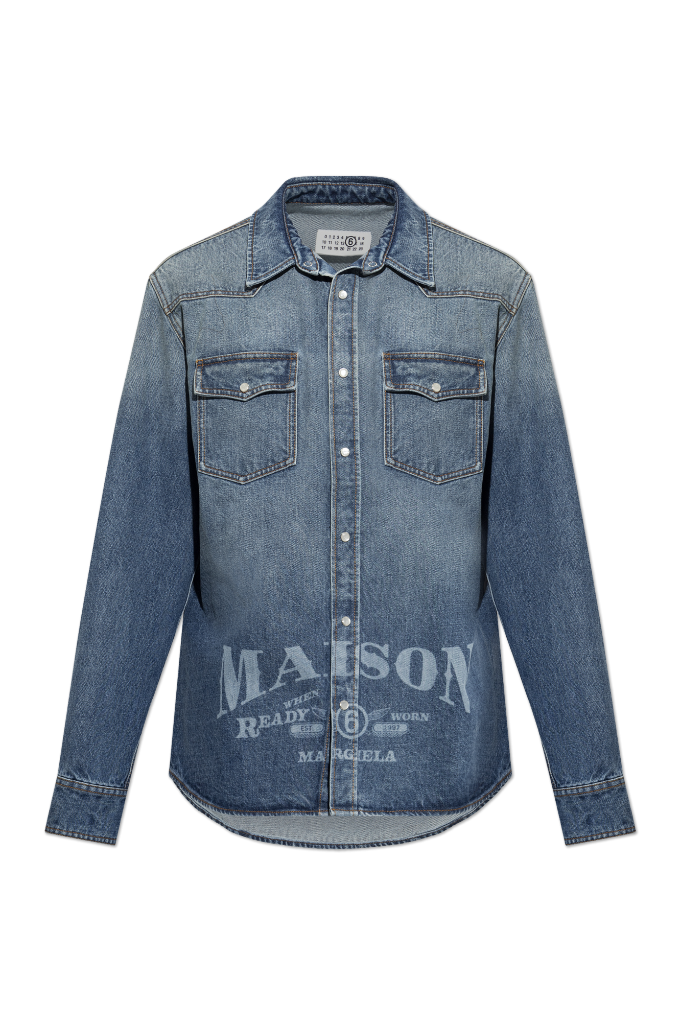 MM6 Maison Margiela Jeansowa Koszula, Mężczyźni, Niebieski
