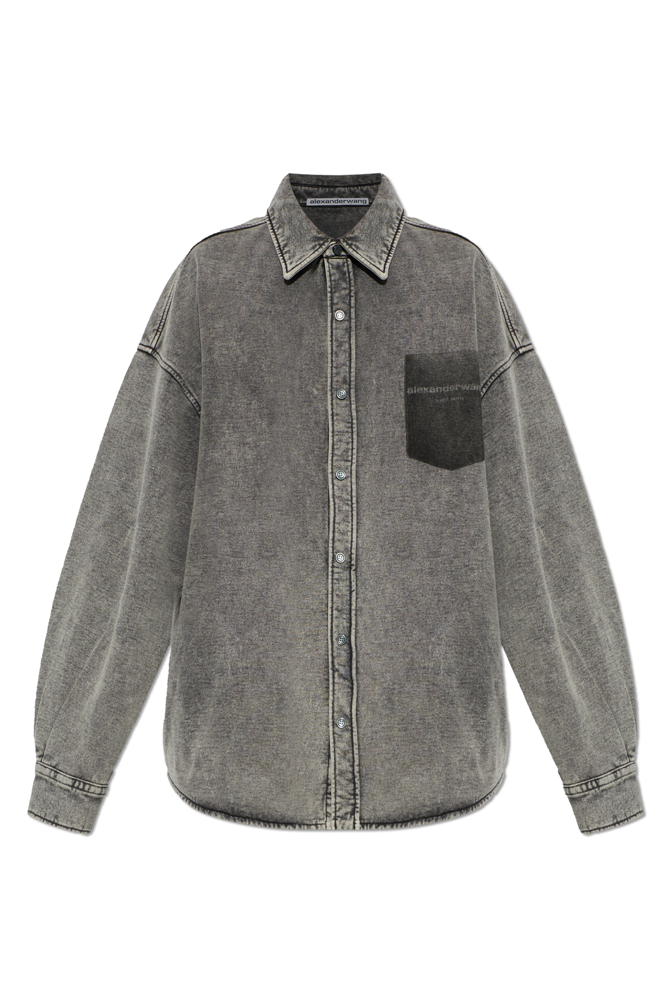 Alexander Wang Jeansowa Koszula Typu ‘oversize’, Kobiety, Szary