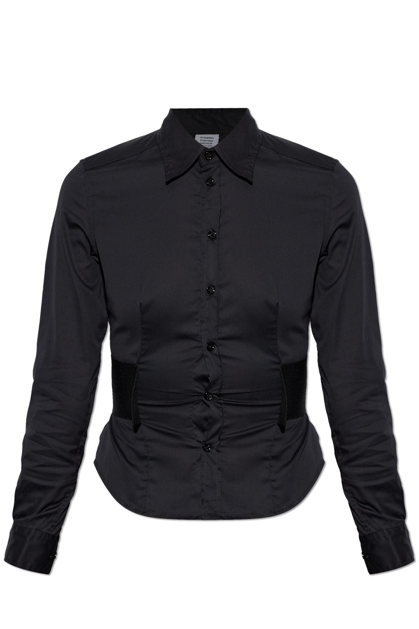VETEMENTS Koszula Z Elastycznym Pasem W Talii, Kobiety, Czarny