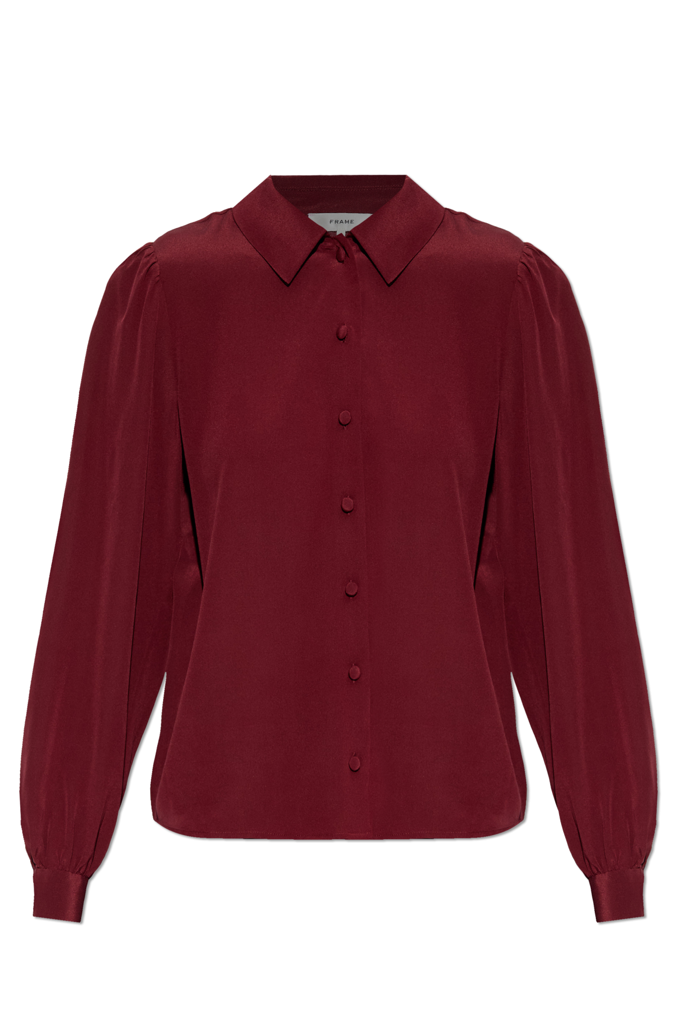 FRAME Jedwabny Top, Kobiety, Bordo