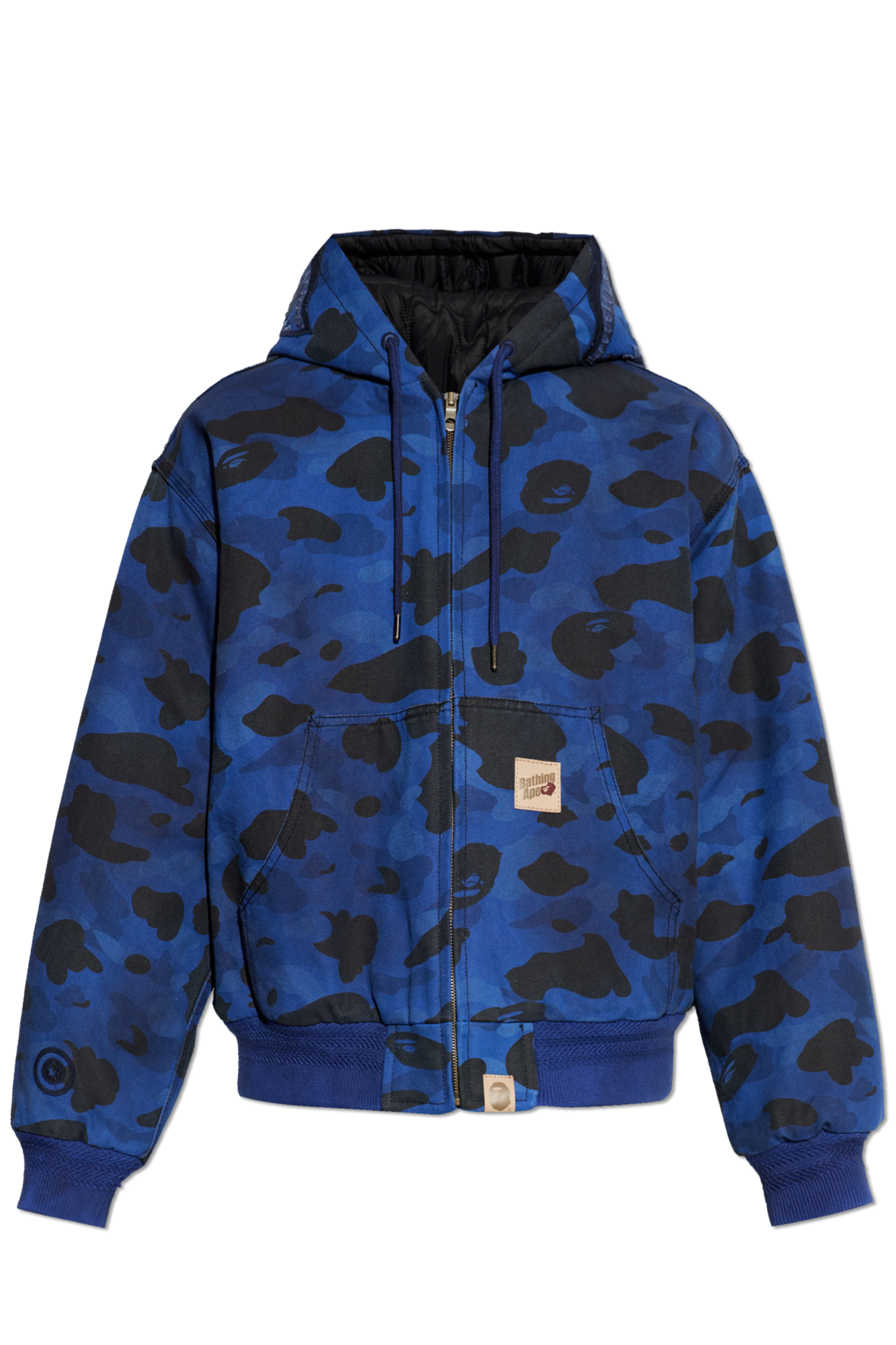 A BATHING APE® Ocieplana Kurtka Dwustronna, Mężczyźni, Czarny