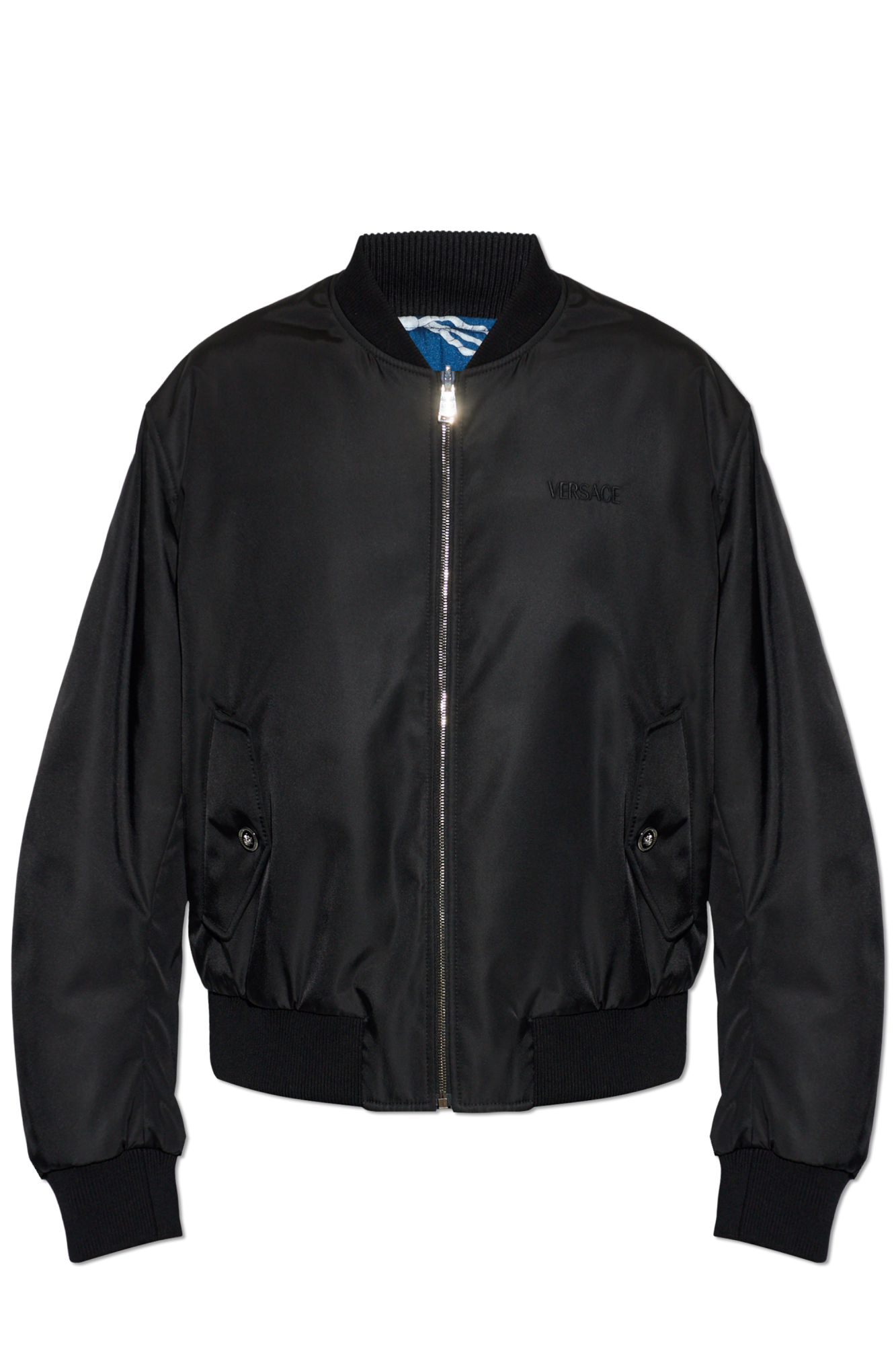 Versace Dwustronna Kurtka Typu `bomber`, Mężczyźni, Czarny