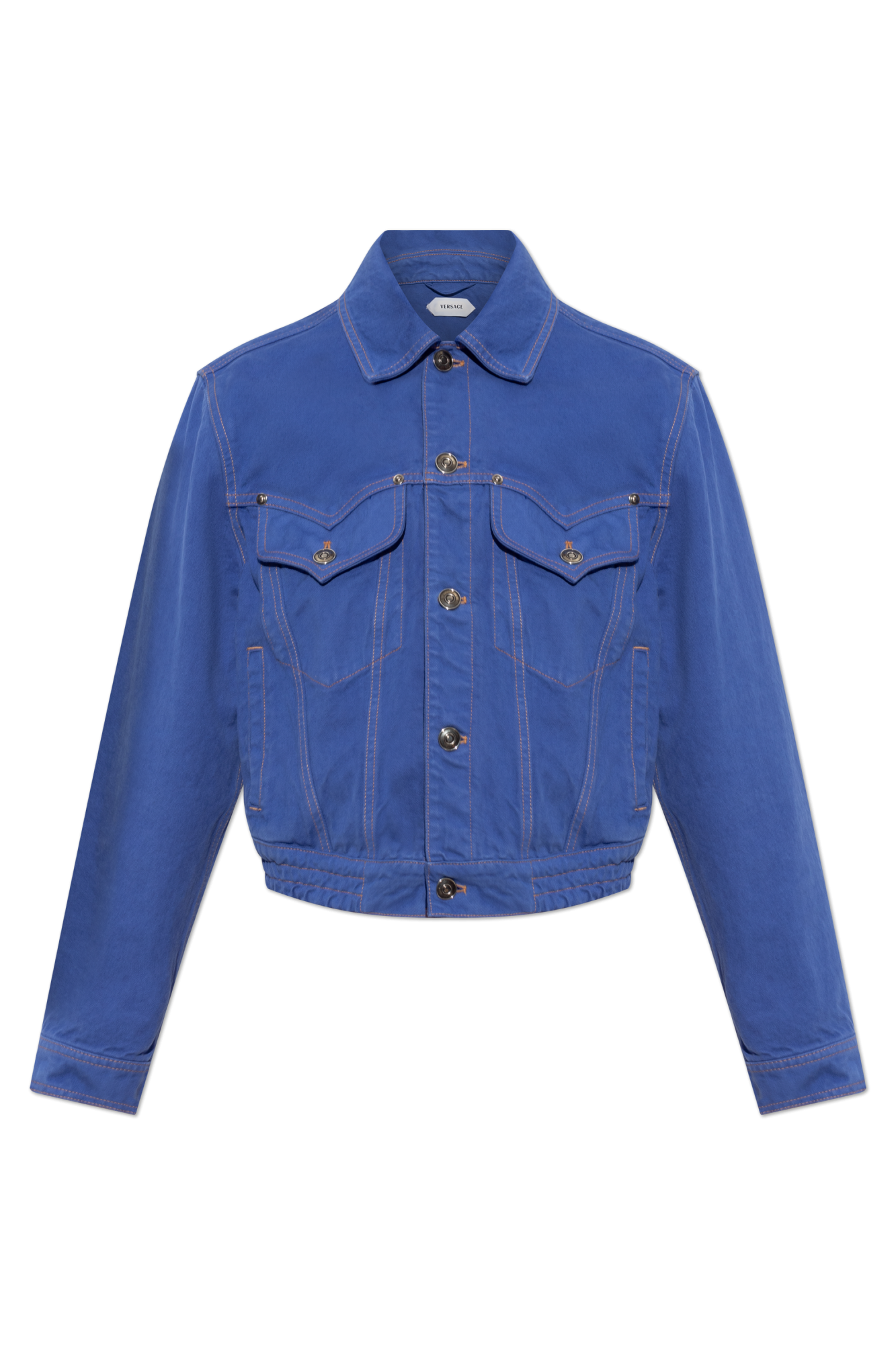 Versace Jeansowa Kurtka, Kobiety, Niebieski