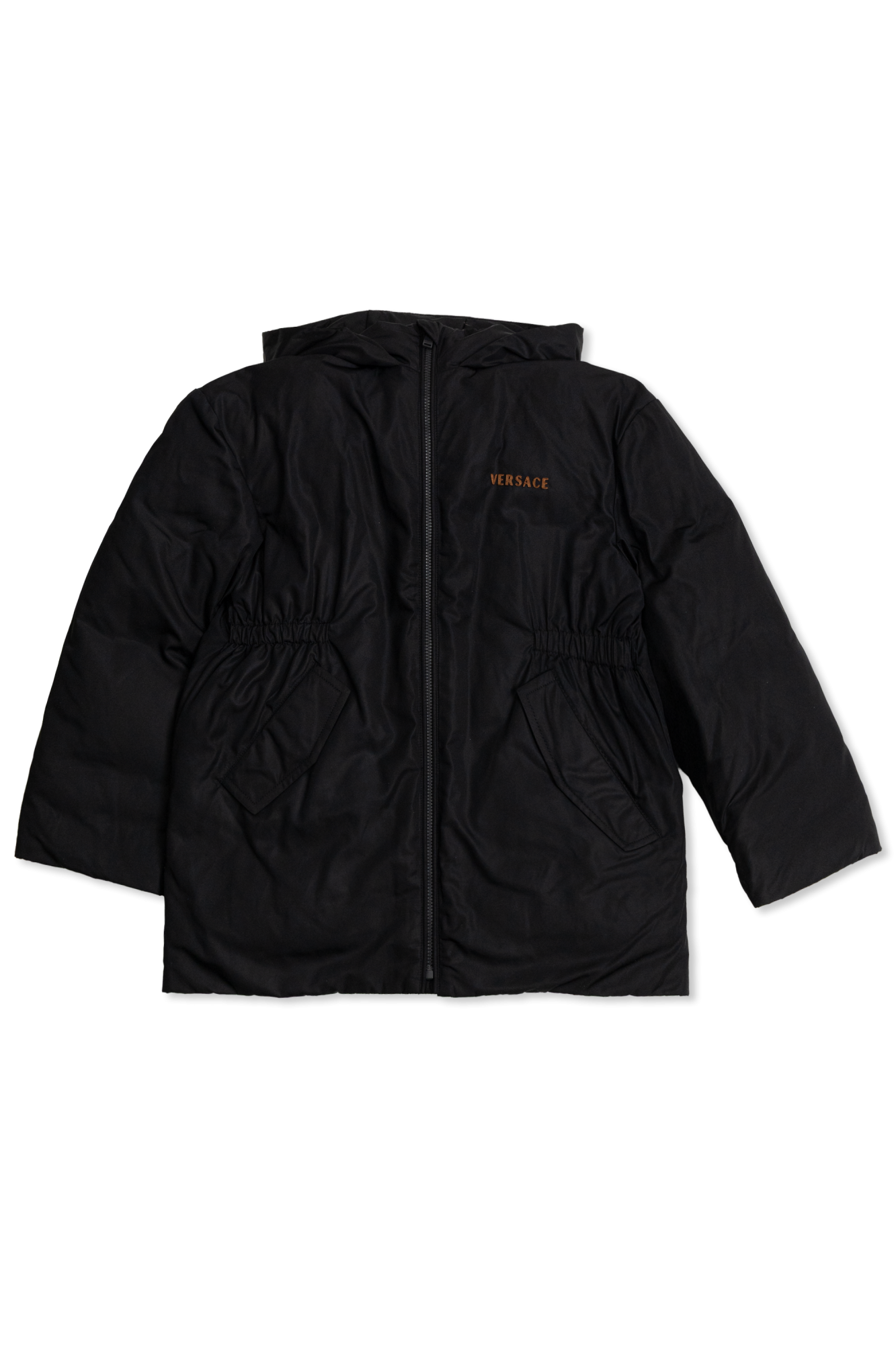 Versace Kids Puchowa Kurtka  Z Kapturem, Unisex, Granatowy