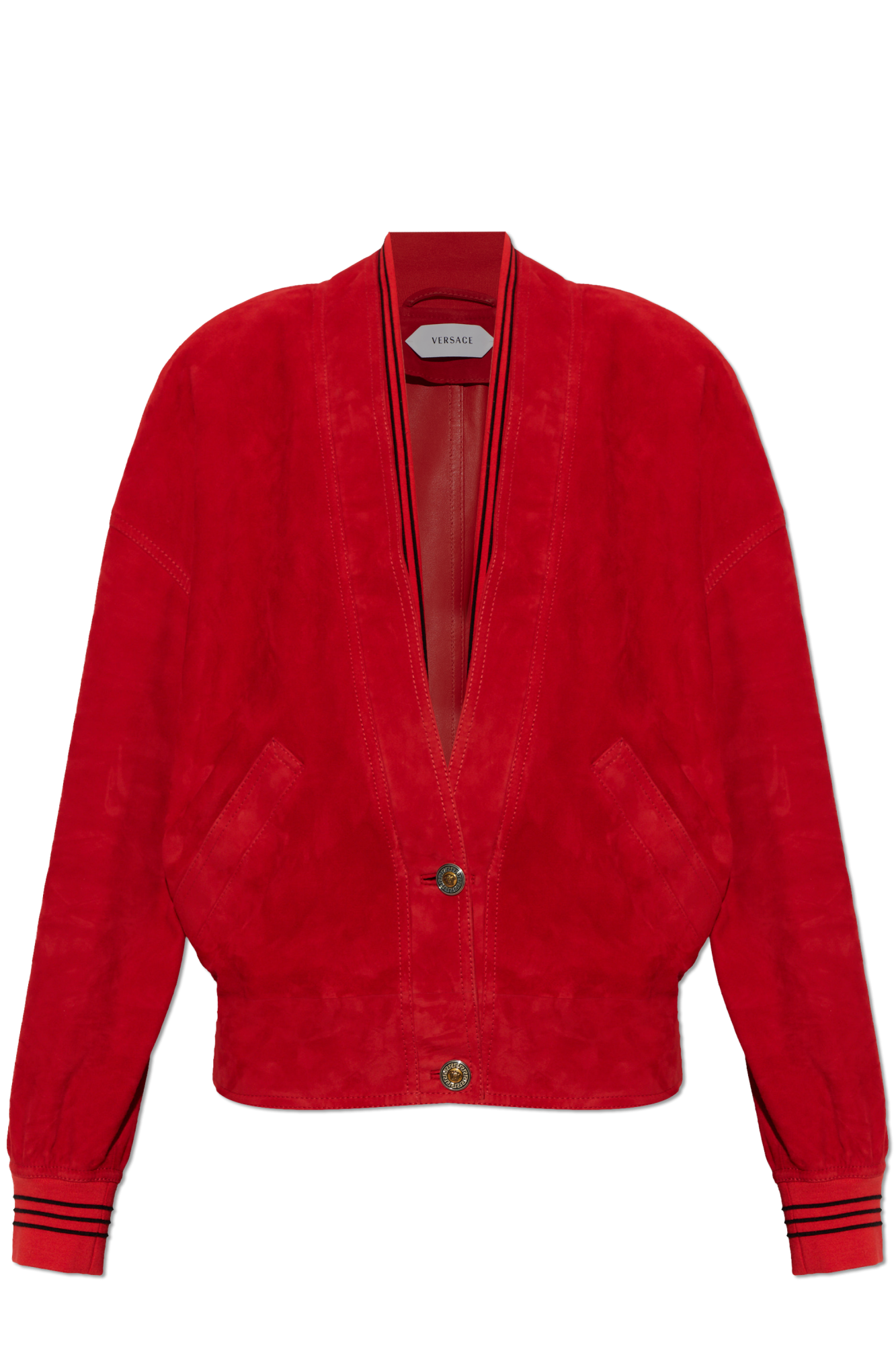 Versace Zamszowa Kurtka, Kobiety, Czerwony