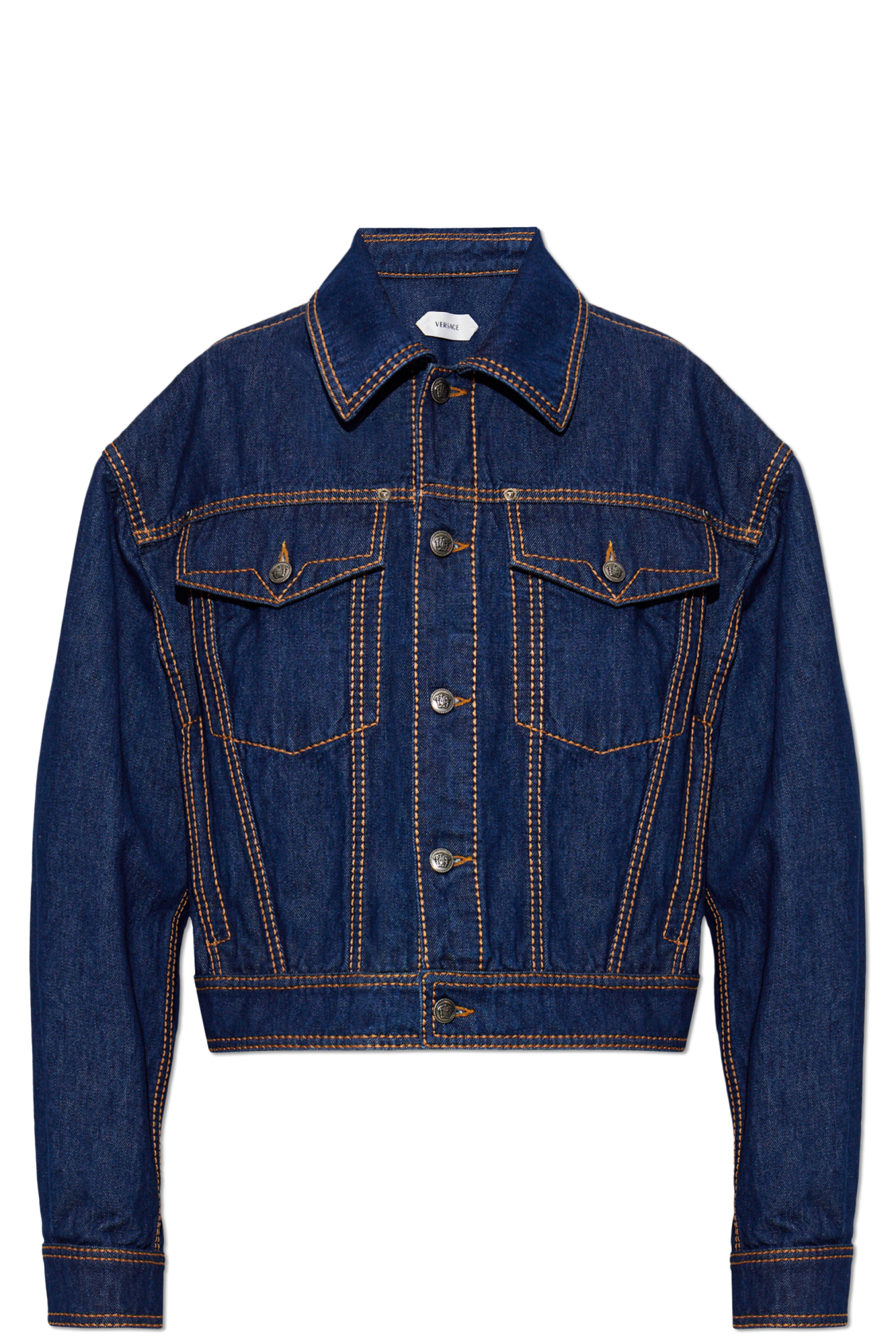 Versace Jeansowa Kurtka, Kobiety, Granatowy