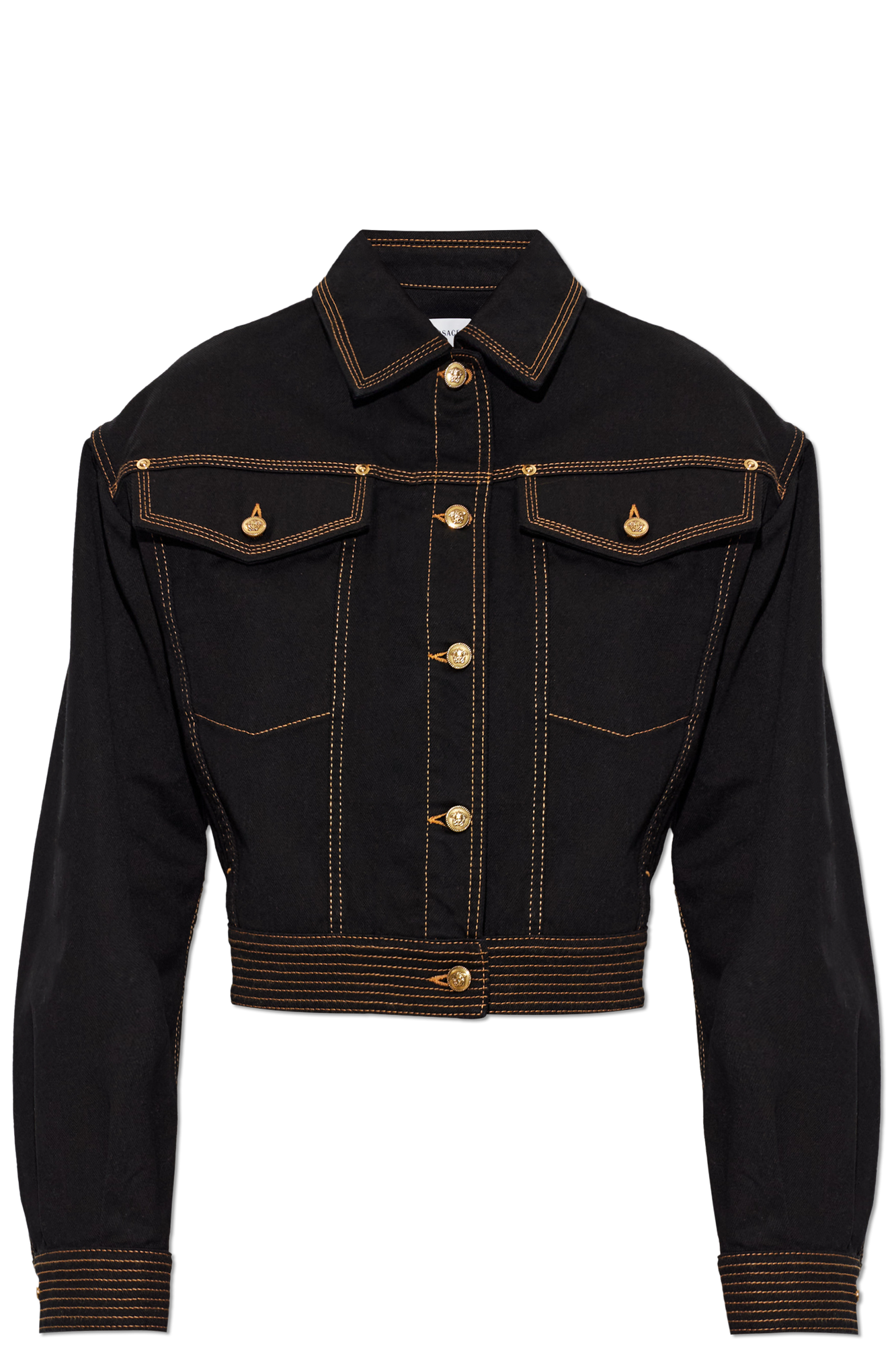 Versace Jeansowa Kurtka, Kobiety, Czarny