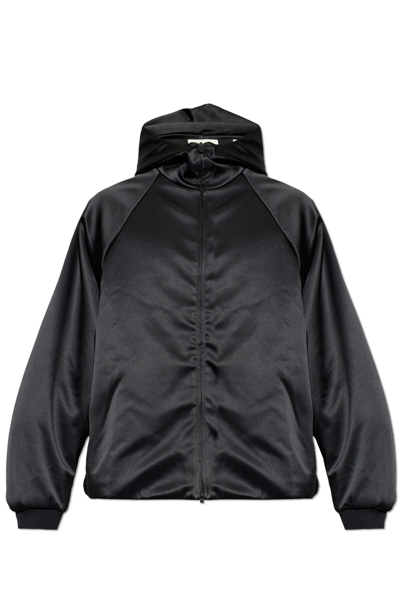 Fear Of God Essentials Ocieplana Satynowa Kurtka, Mężczyźni, Czarny