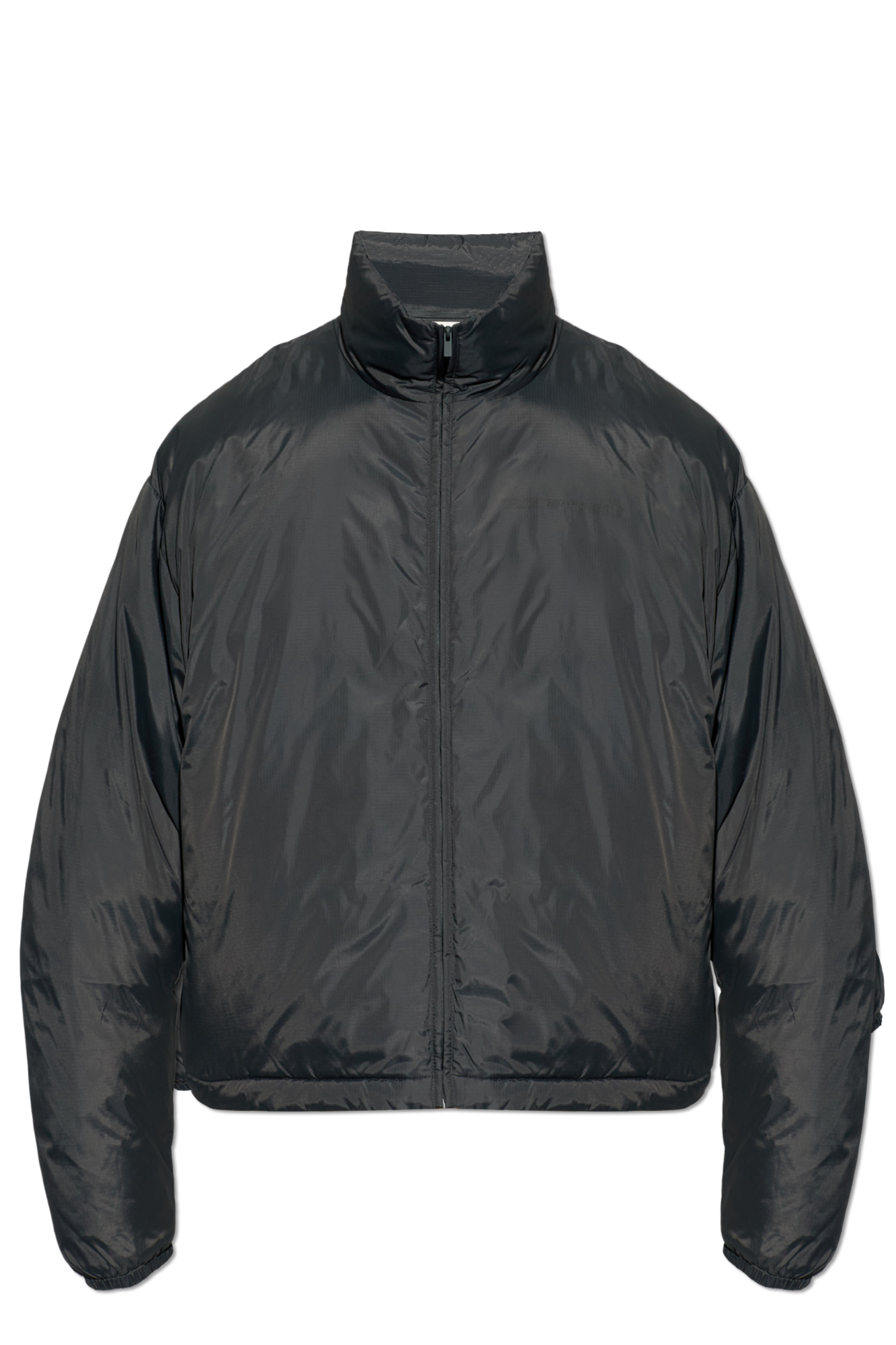 Fear Of God Essentials Kurtka Puchowa Z Logo, Mężczyźni, Szary