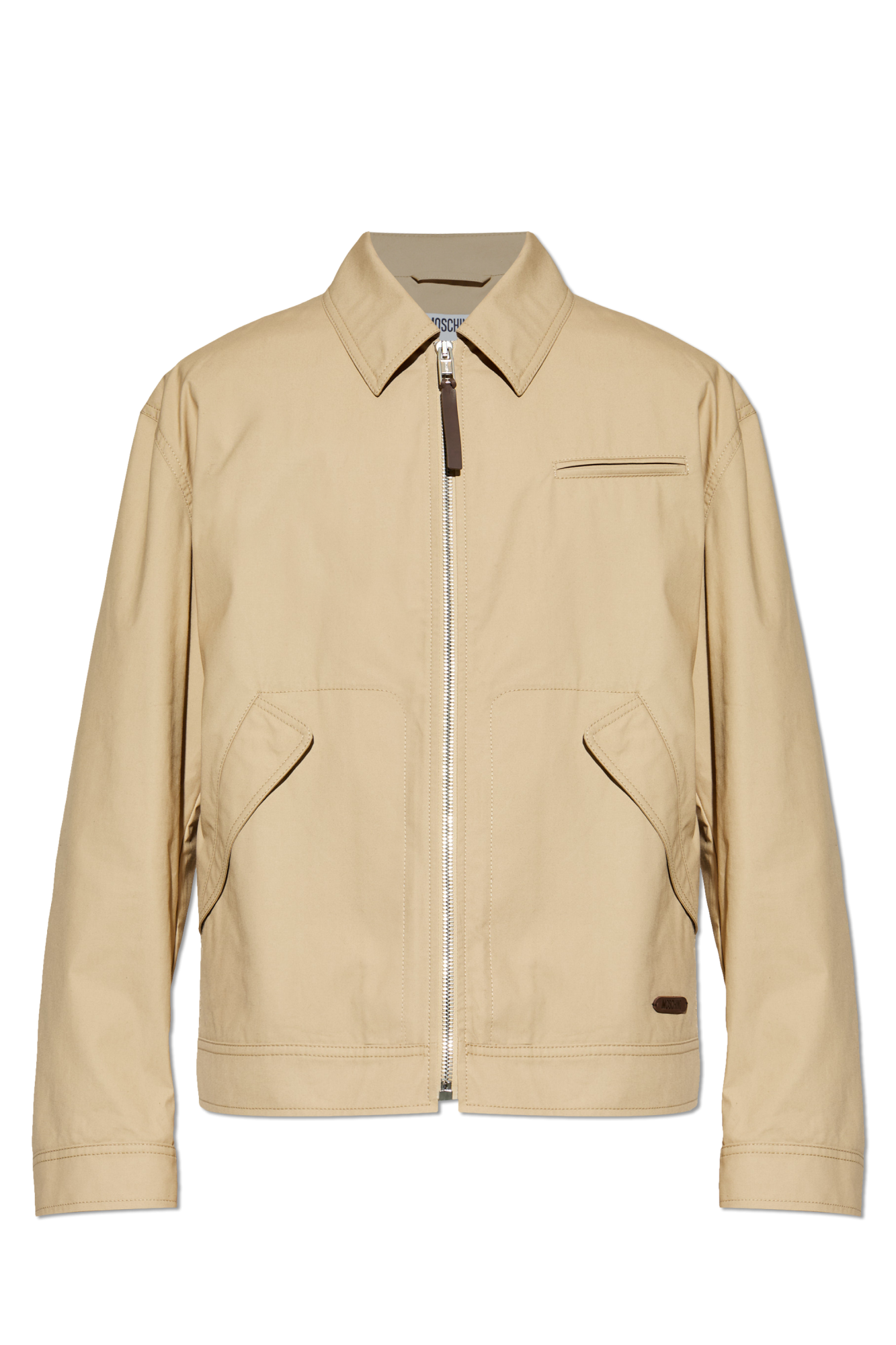 Moschino Bawełniana Kurtka, Mężczyźni, Beżowy
