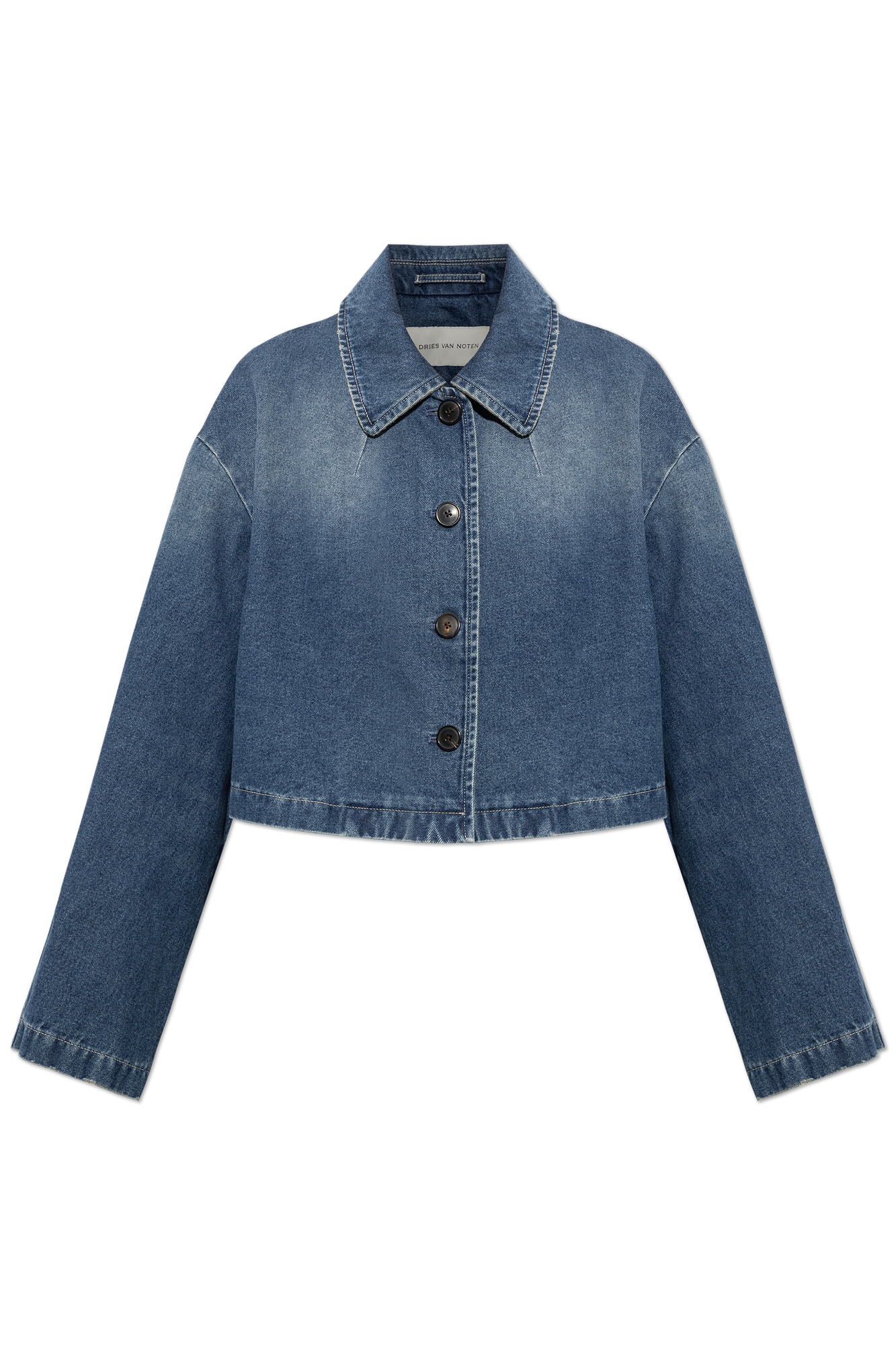 Dries Van Noten Jeansowa Kurtka ‘Vondero’, Kobiety, Granatowy