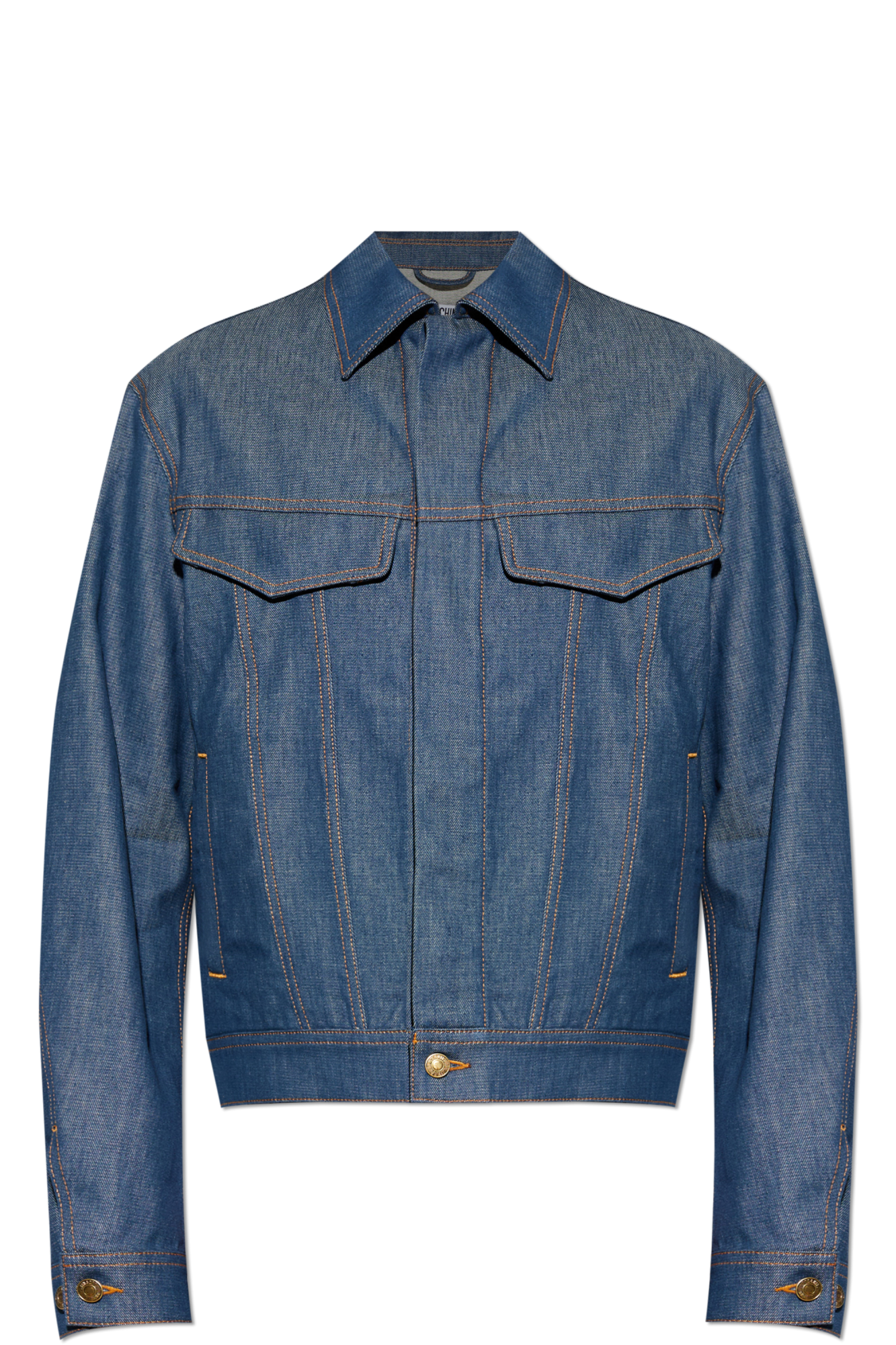 Moschino Jeansowa Kurtka, Mężczyźni, Granatowy