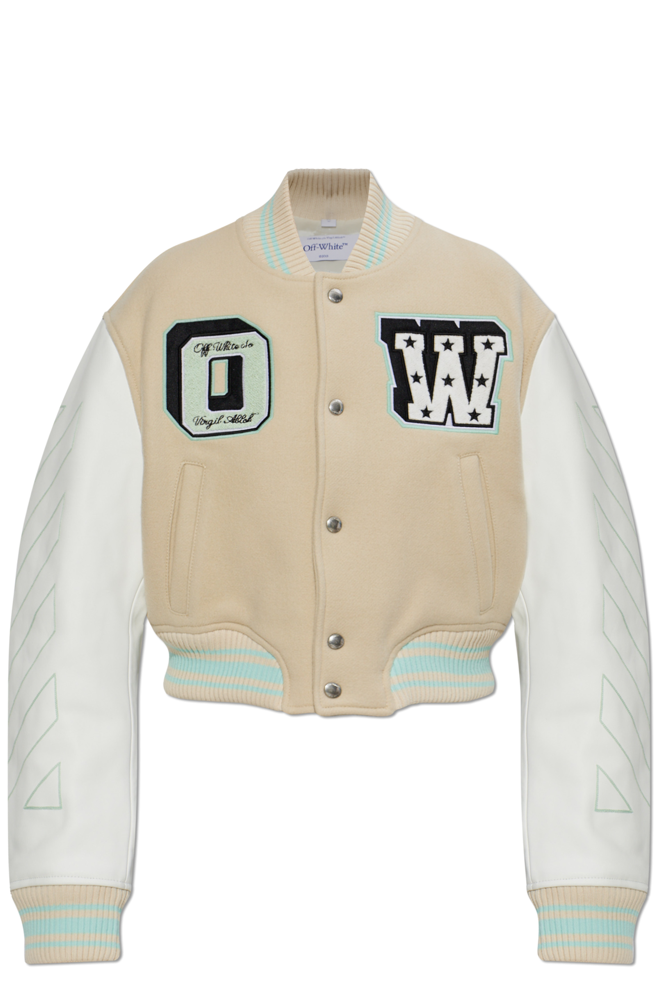 Off-White Kurtka Typu ‘Bomber’, Kobiety, Beżowy