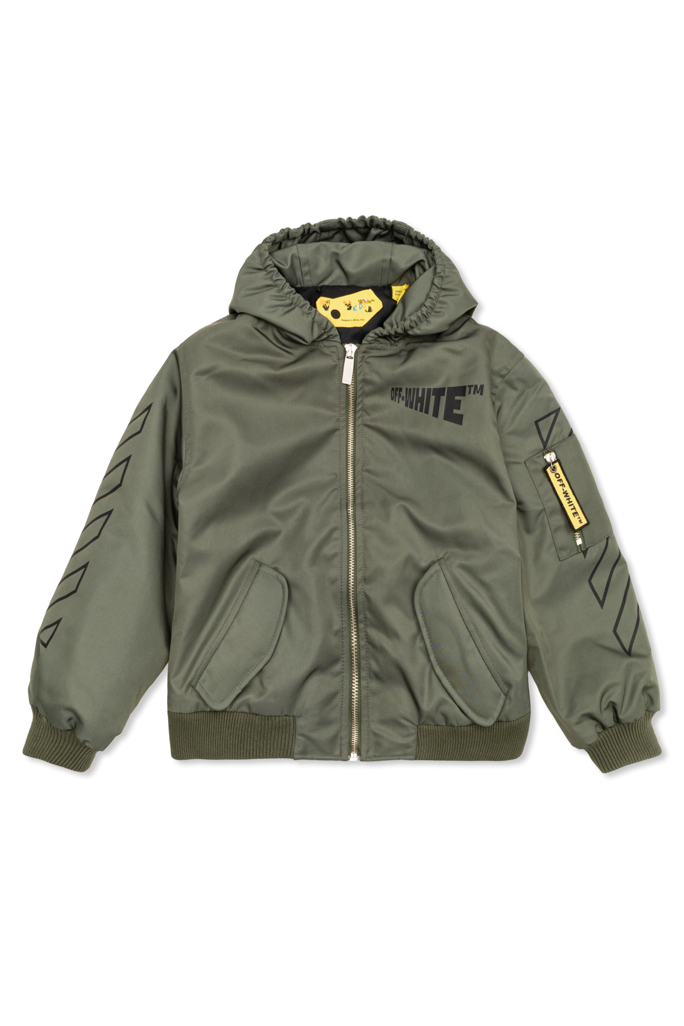 Off-White Kids Kurtka Z Logo, Unisex, Zielony