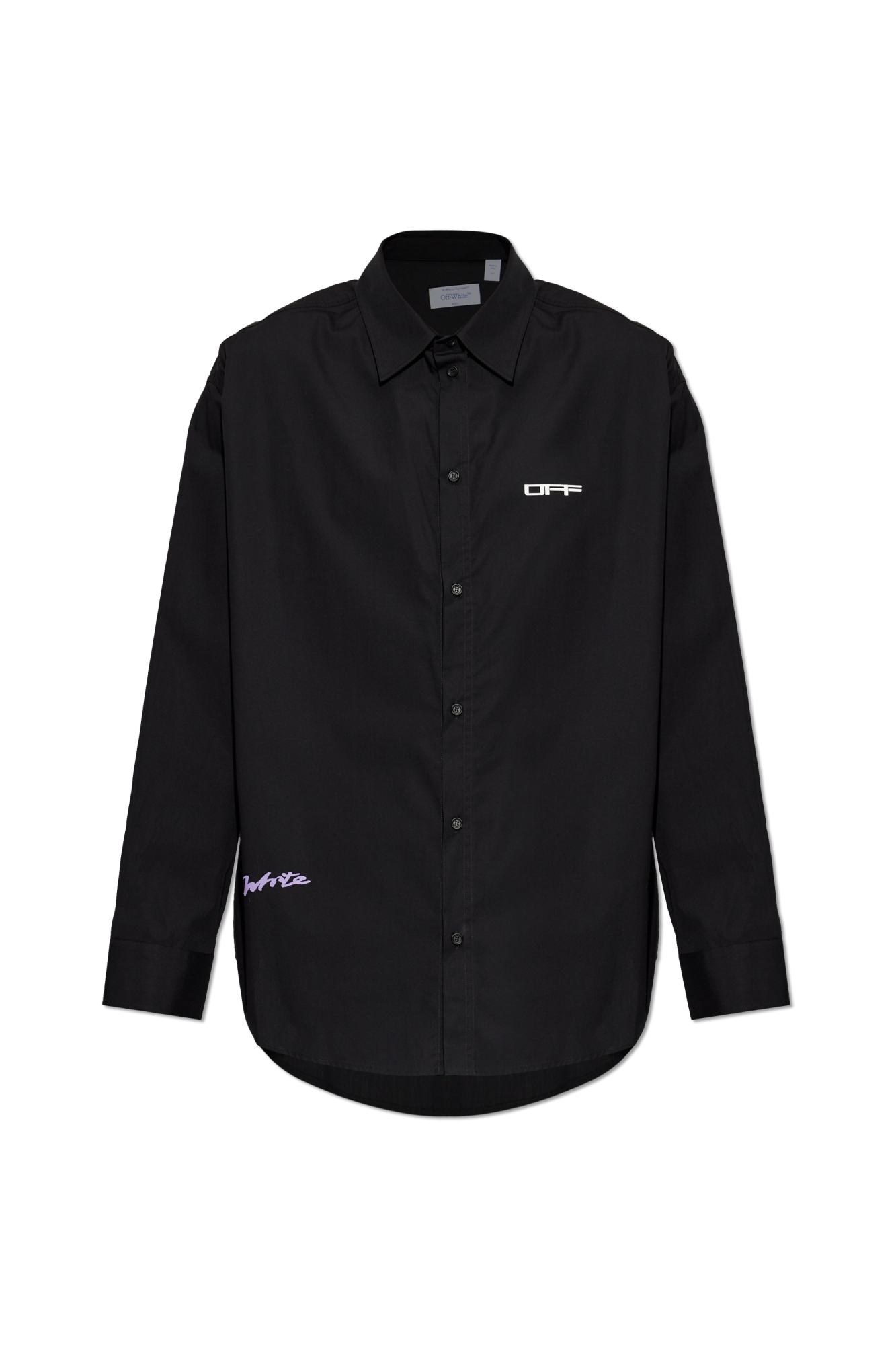 Off-White Koszula Z Logo, Mężczyźni, Czarny