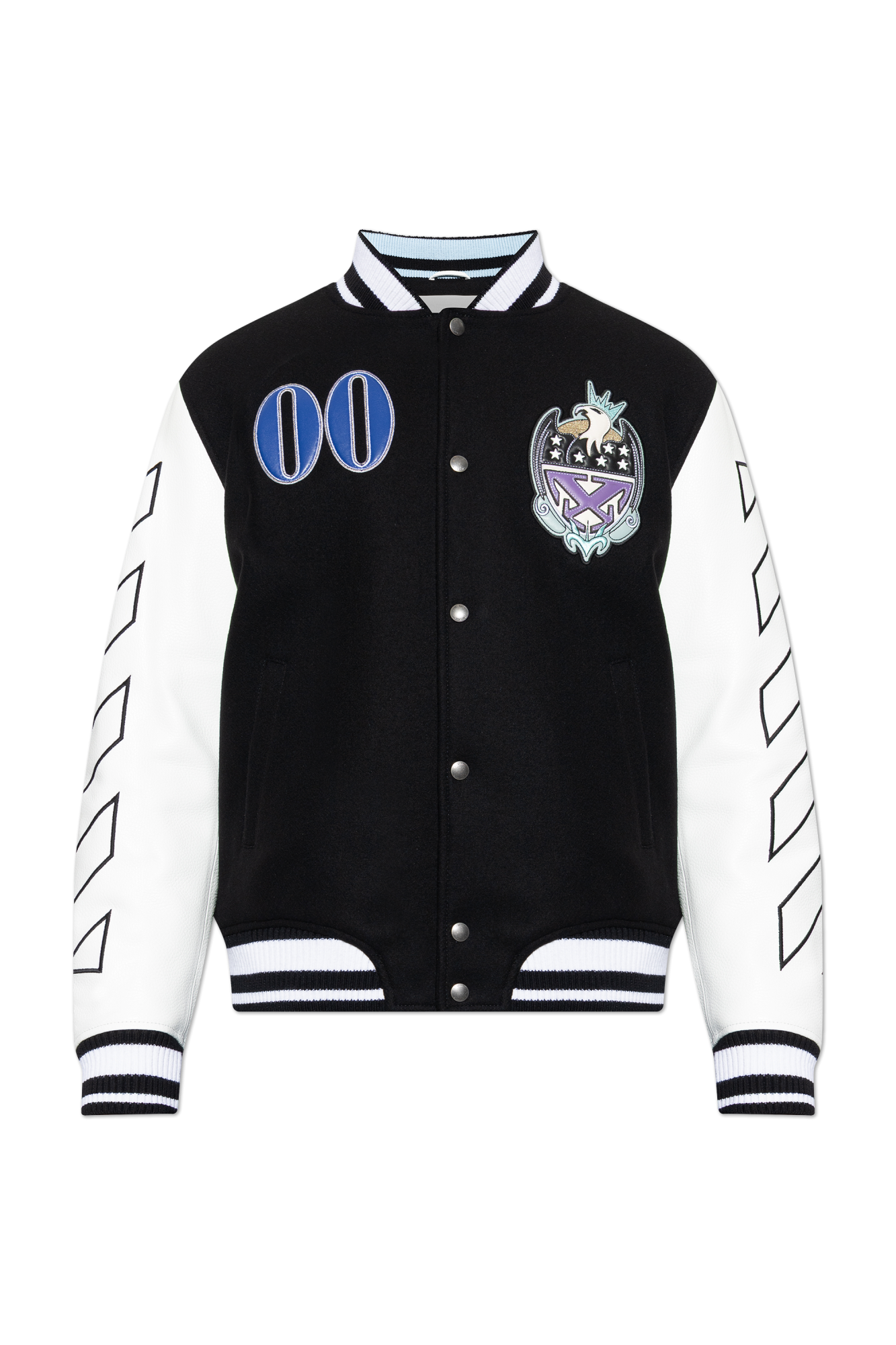 Off-White Ocieplana Kurtka Typu ‘Bomber’, Mężczyźni, Czarny
