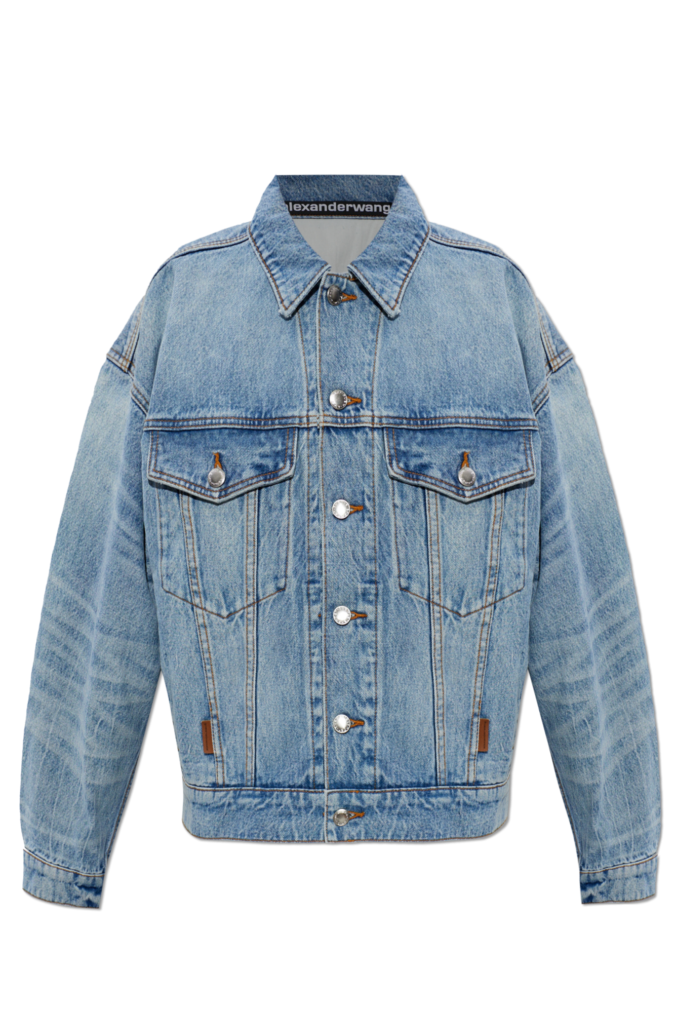 Alexander Wang Jeansowa Kurtka Z Motywem ‘Vintage’, Kobiety, Niebieski