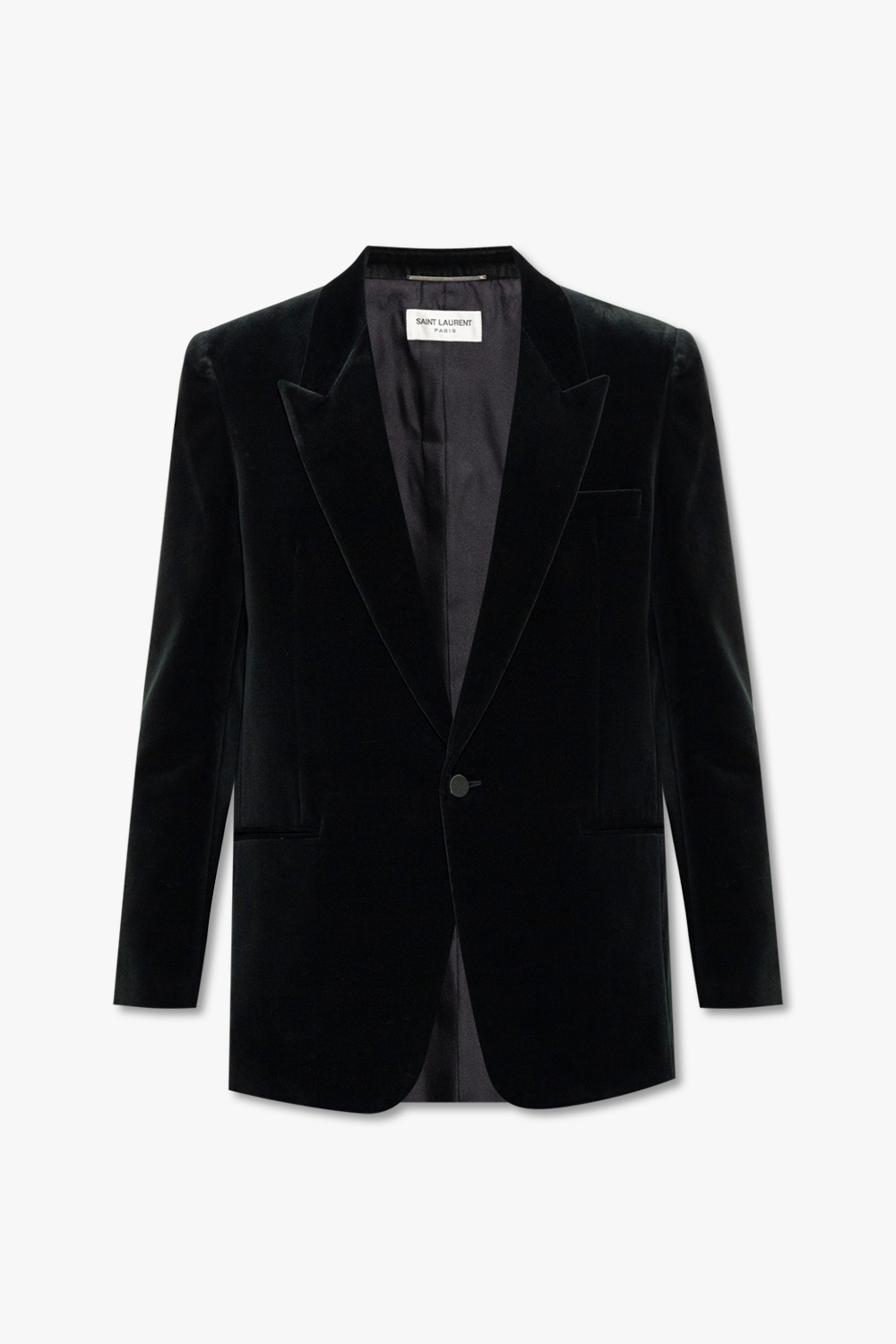 Saint Laurent Aksamitna Marynarka, Mężczyźni, Zielony