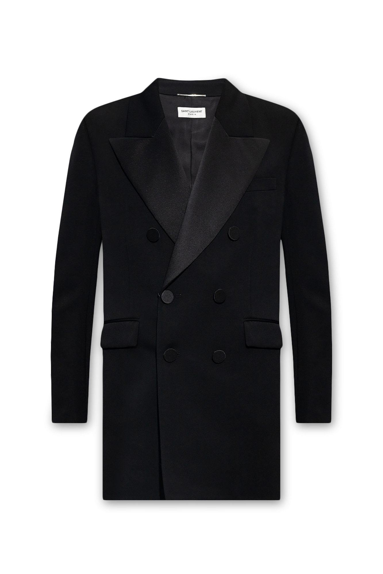 Saint Laurent Dwurzędowa Marynarka, Mężczyźni, Czarny