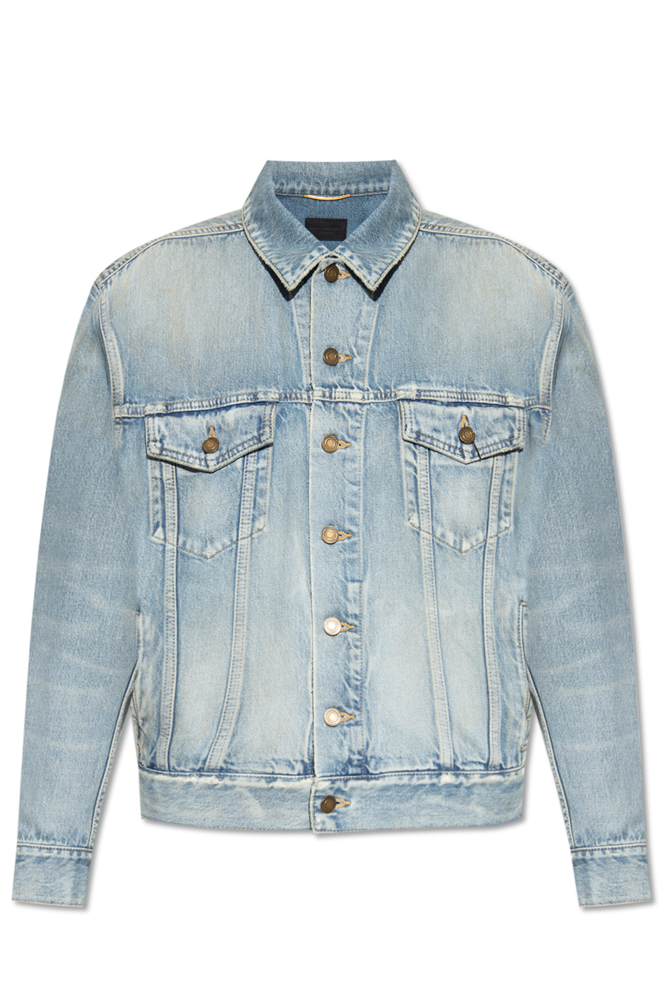 Saint Laurent Jeansowa Kurtka Typu ‘oversize’, Kobiety, Niebieski
