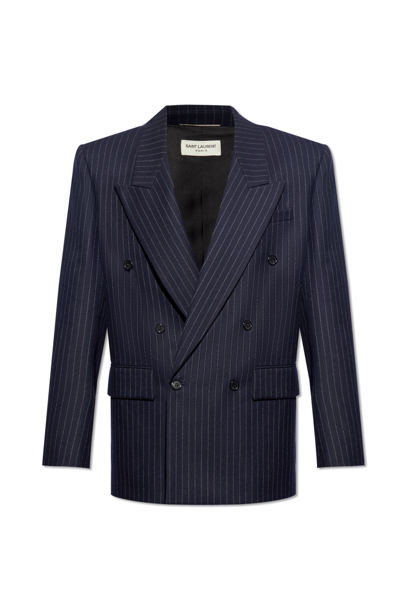 Saint Laurent Dwurzędowa Marynarka, Mężczyźni, Granatowy