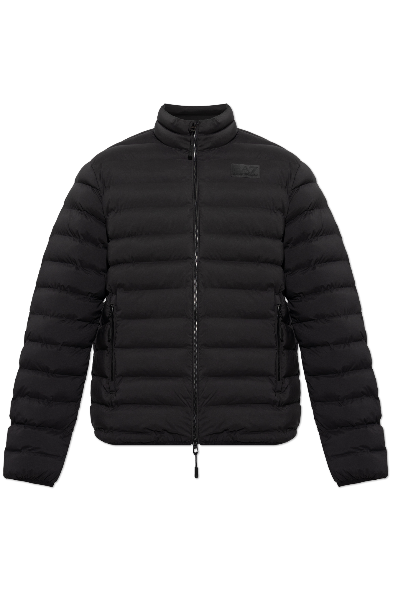 EA7 Emporio Armani Ocieplana Kurtka Ze Stójką, Mężczyźni, Czarny