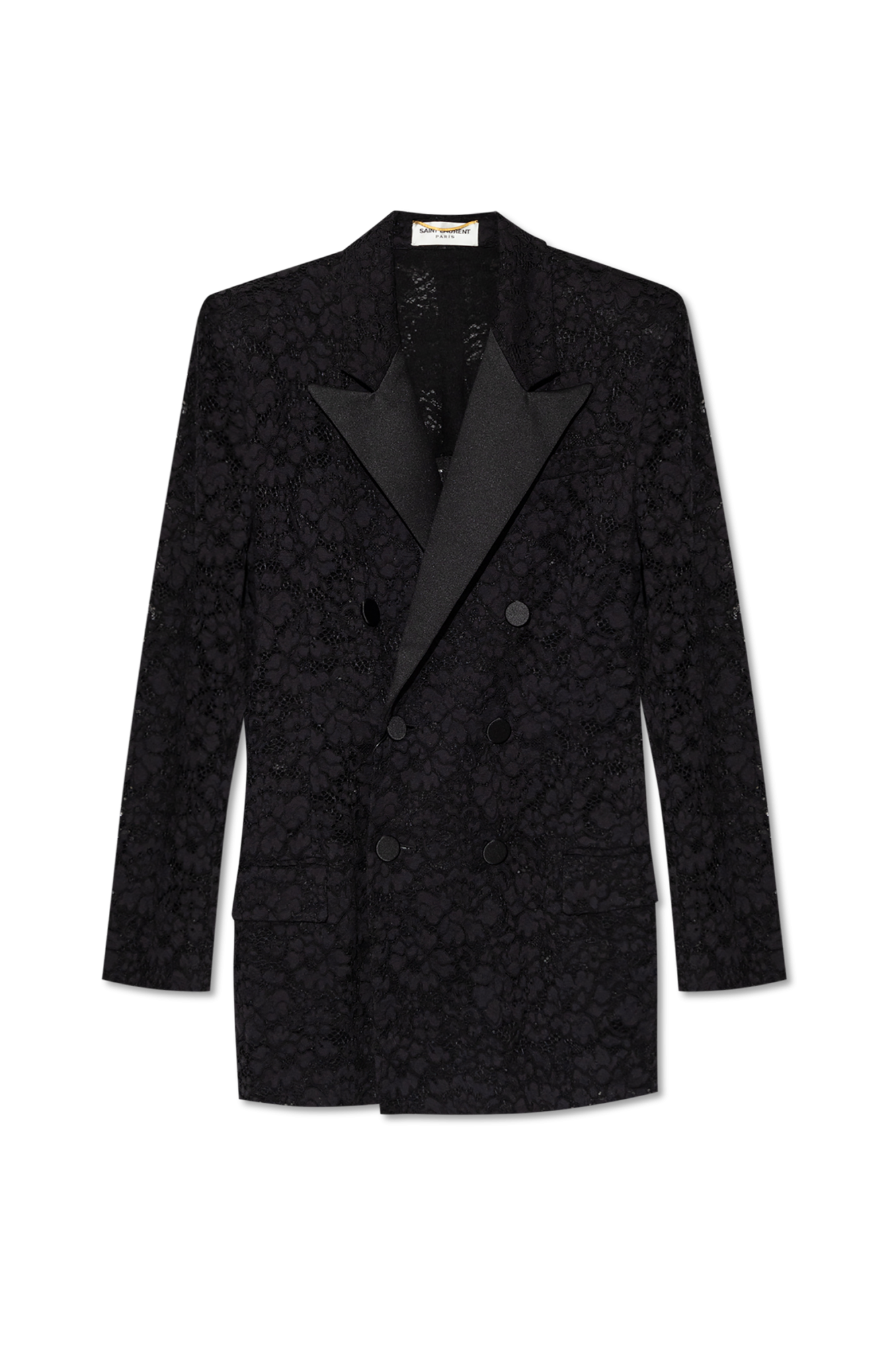 Saint Laurent Koronkowa Marynarka, Kobiety, Czarny