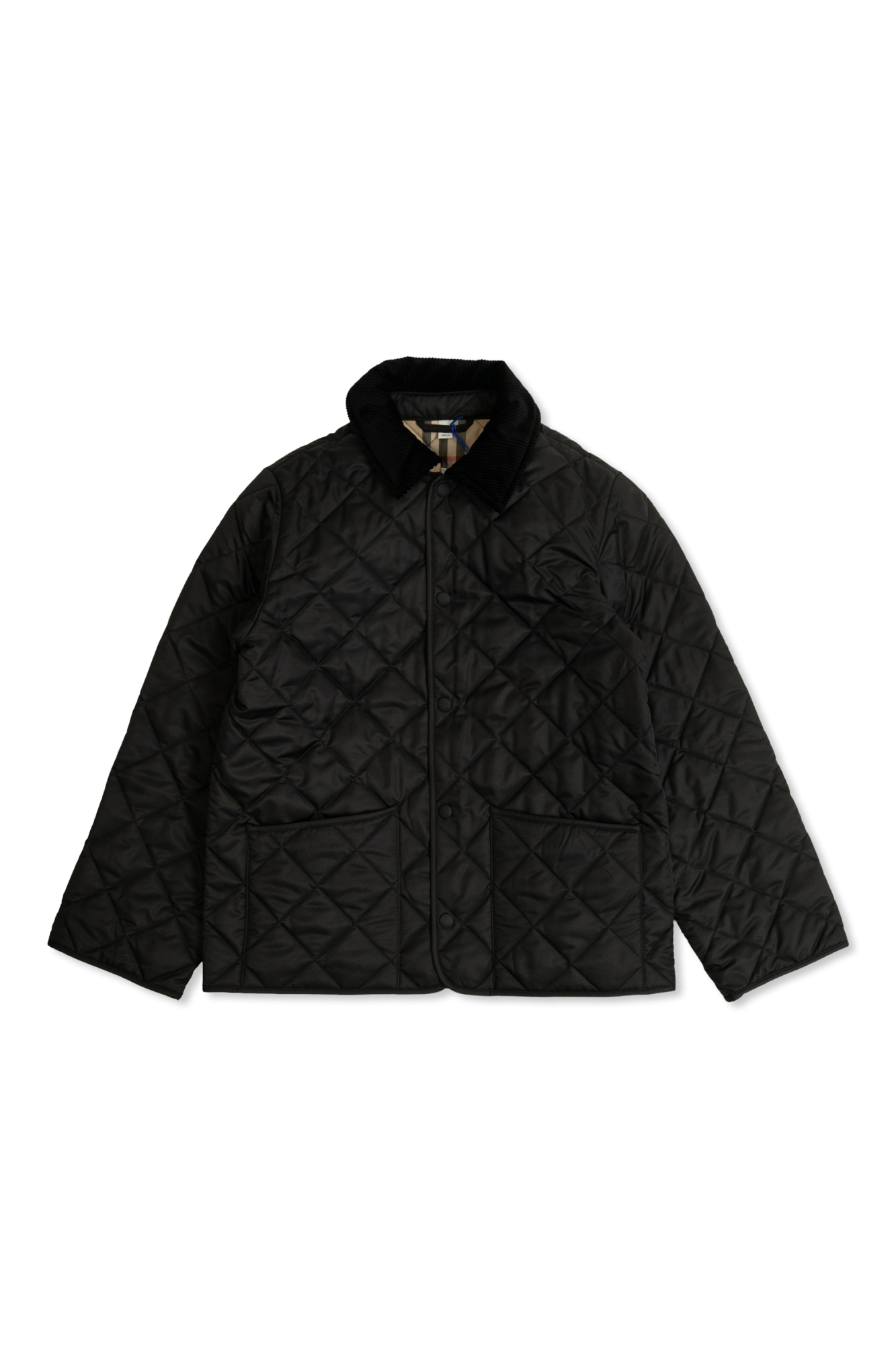 Burberry Kids Pikowana Kurtka, Unisex, Czarny