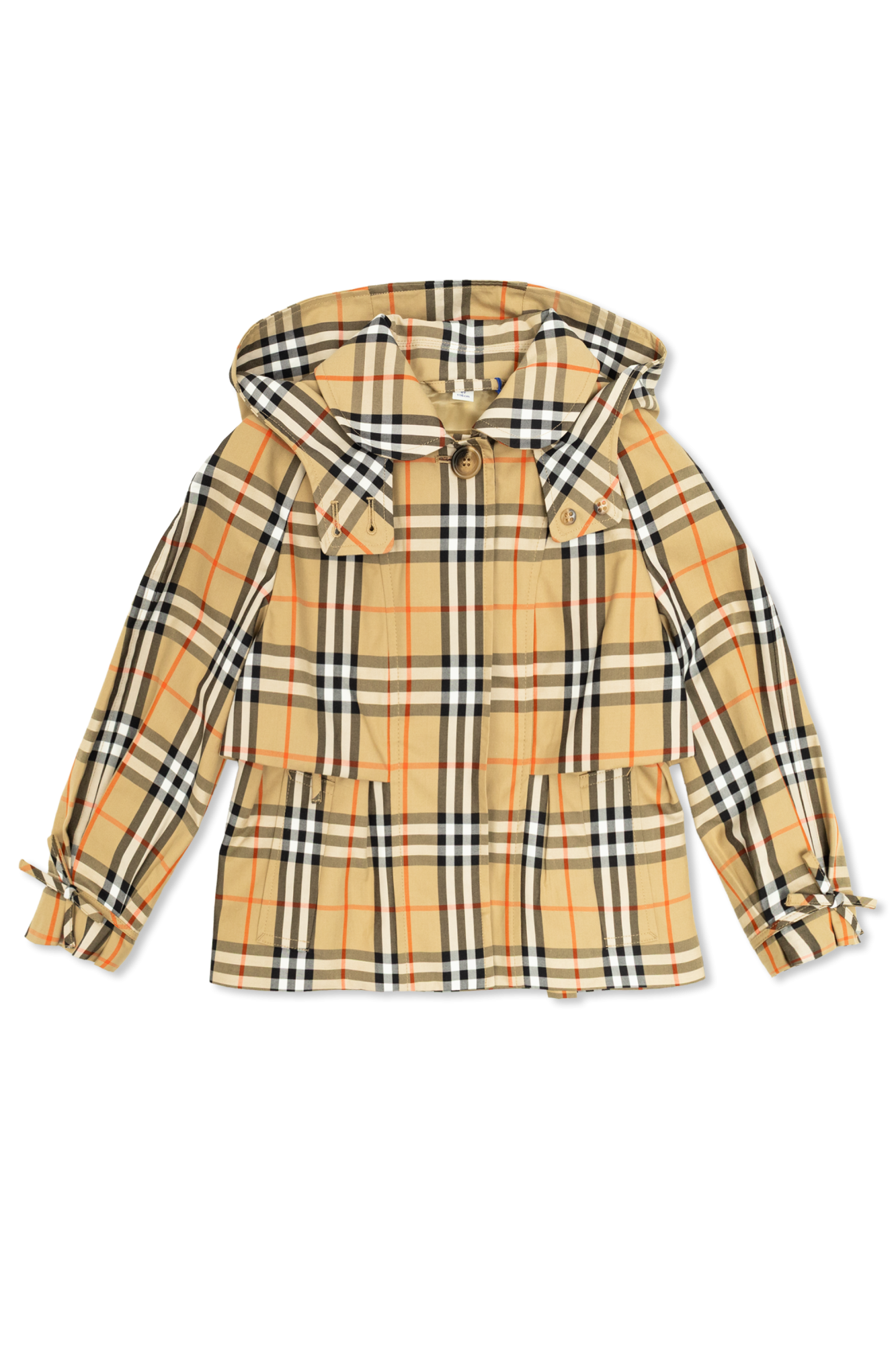 Burberry Kids Kurtka Z Odpinanym Kapturem, Unisex, Beżowy