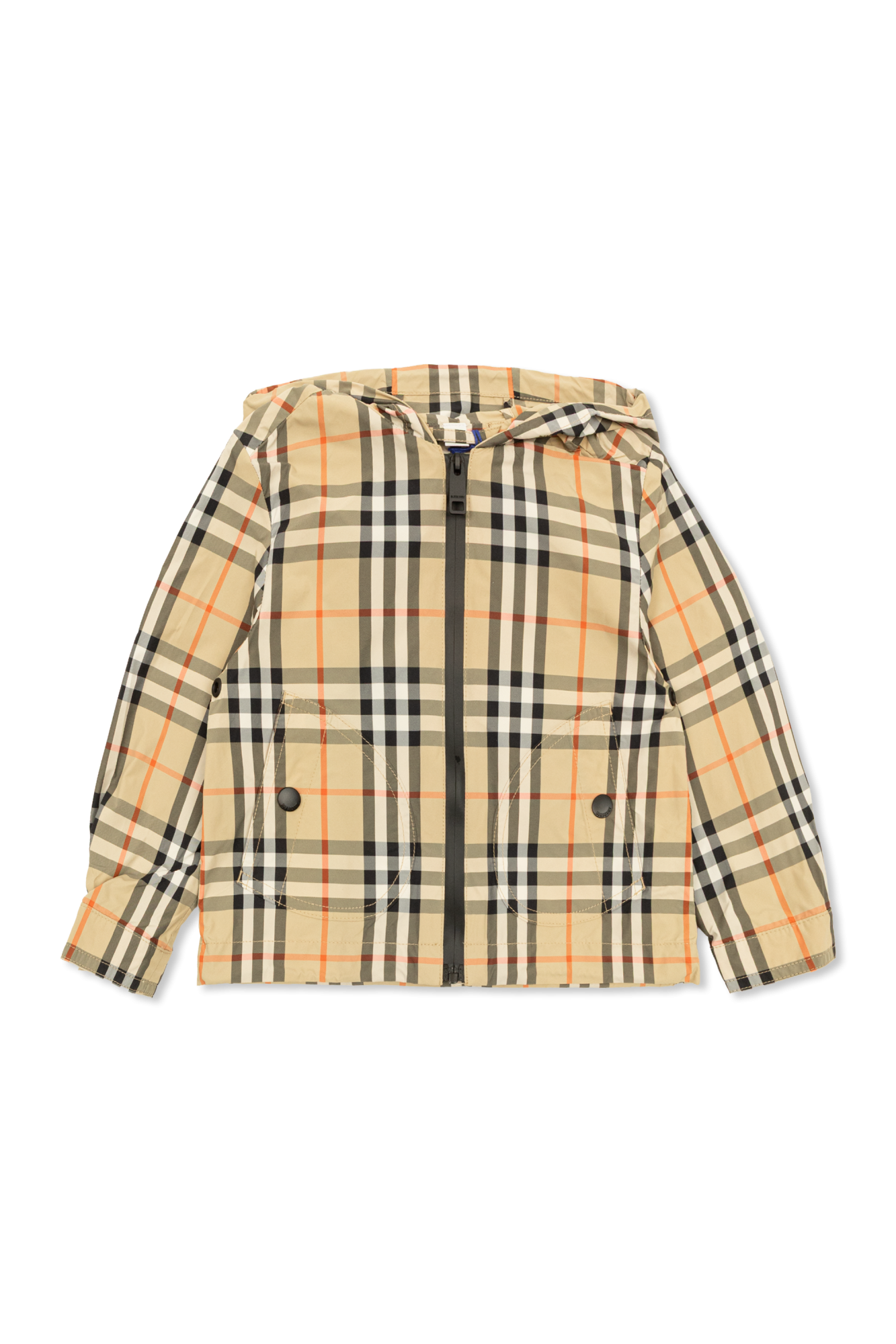 Burberry Kids Lekka Kurtka Z Kapturem, Unisex, Beżowy