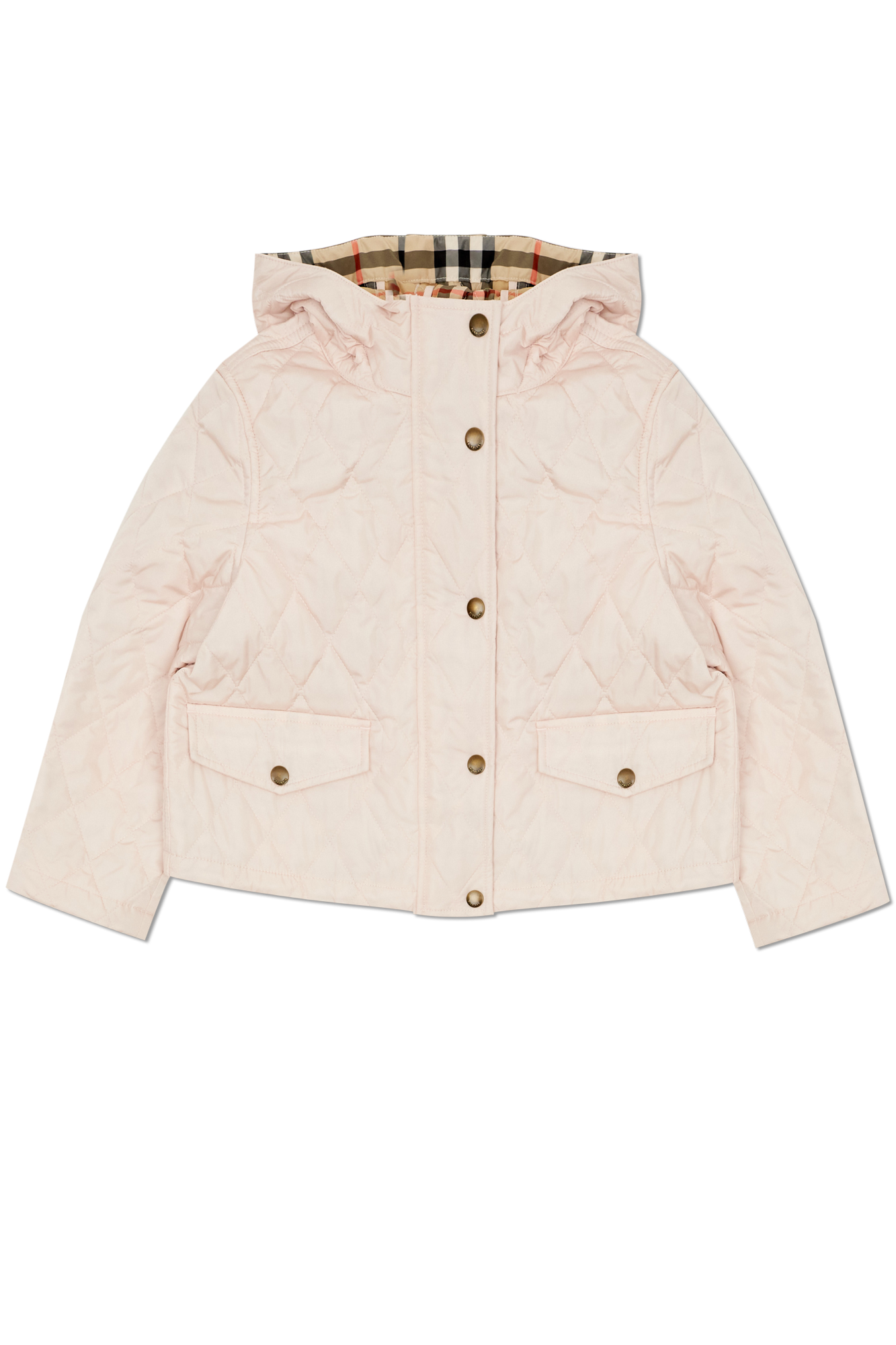 Burberry Kids Pikowana Kurtka, Unisex, Różowy