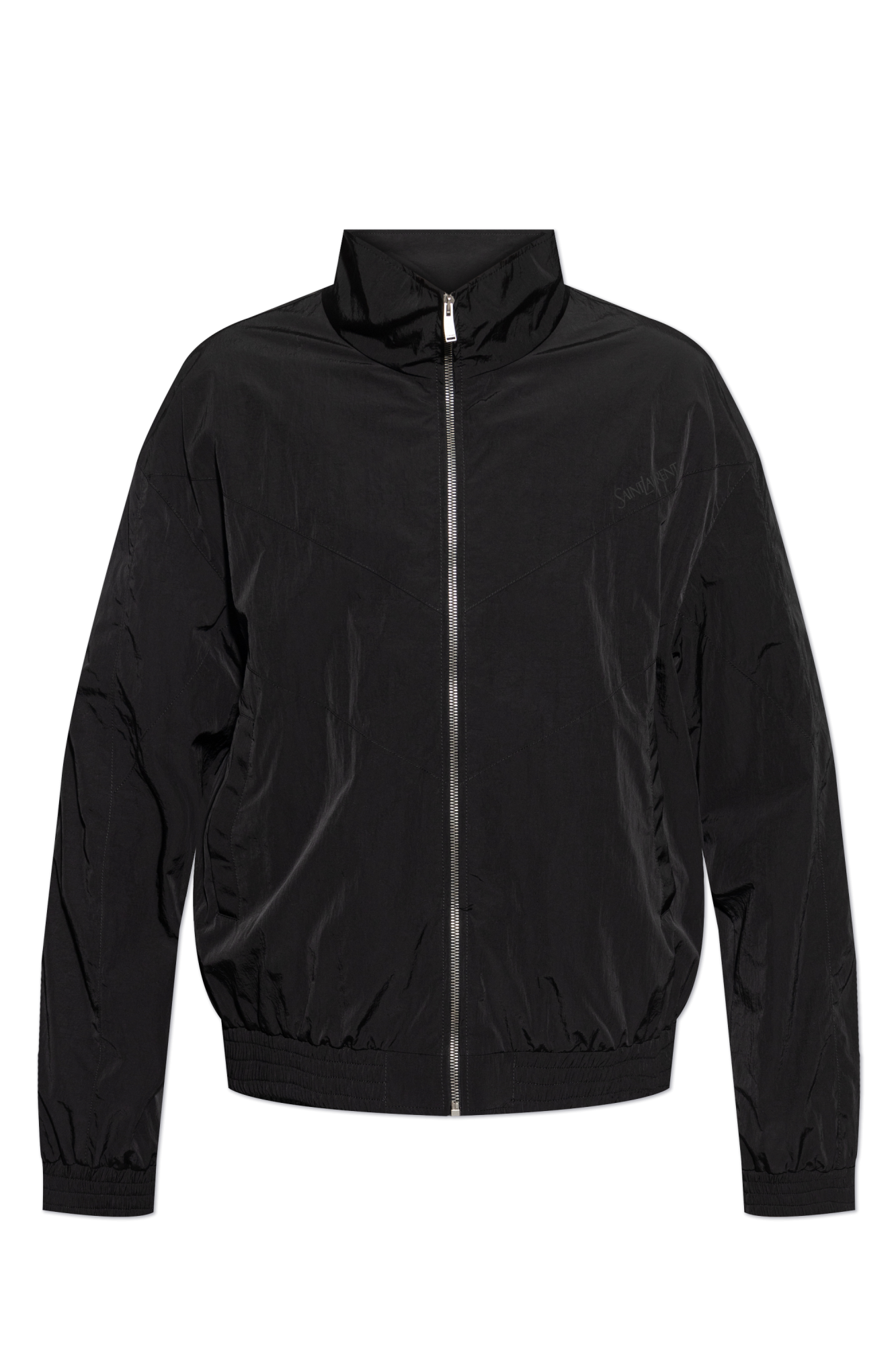 Saint Laurent Kurtka Z Nadrukowanym Logo, Mężczyźni, Czarny