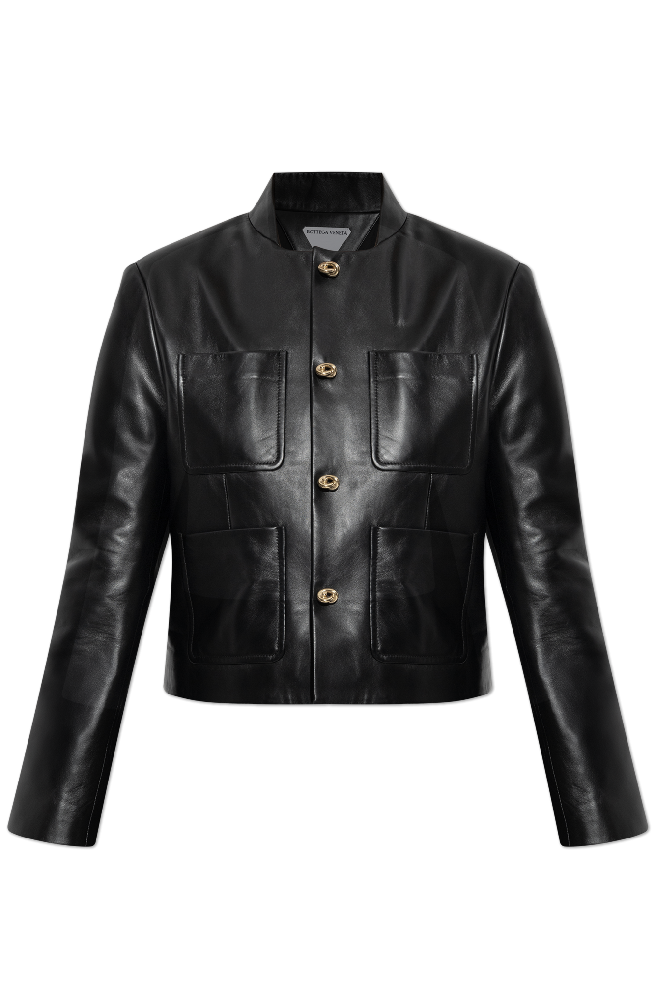 Bottega Veneta Kurtka Skórzana, Kobiety, Czarny
