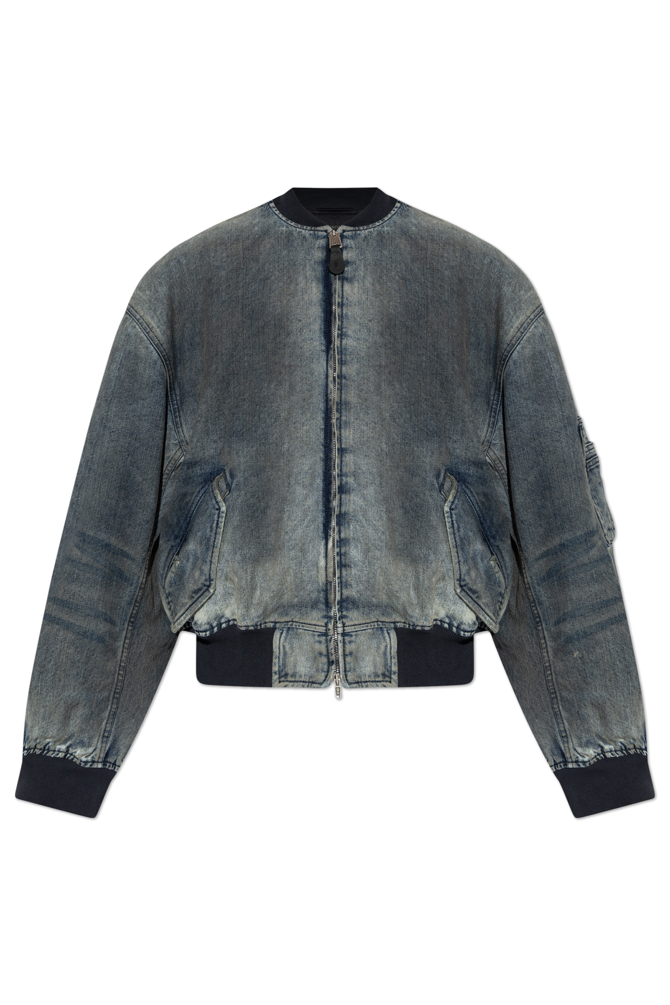 Balenciaga Jeansowa Kurtka Typu ‘Bomber’, Mężczyźni, Granatowy