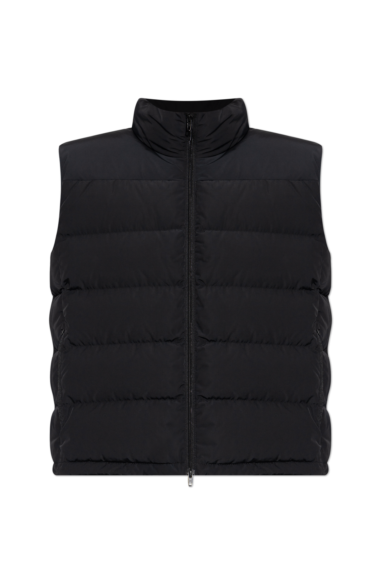 Balenciaga Puchowa Kamizelka Z Logo, Mężczyźni, Czarny