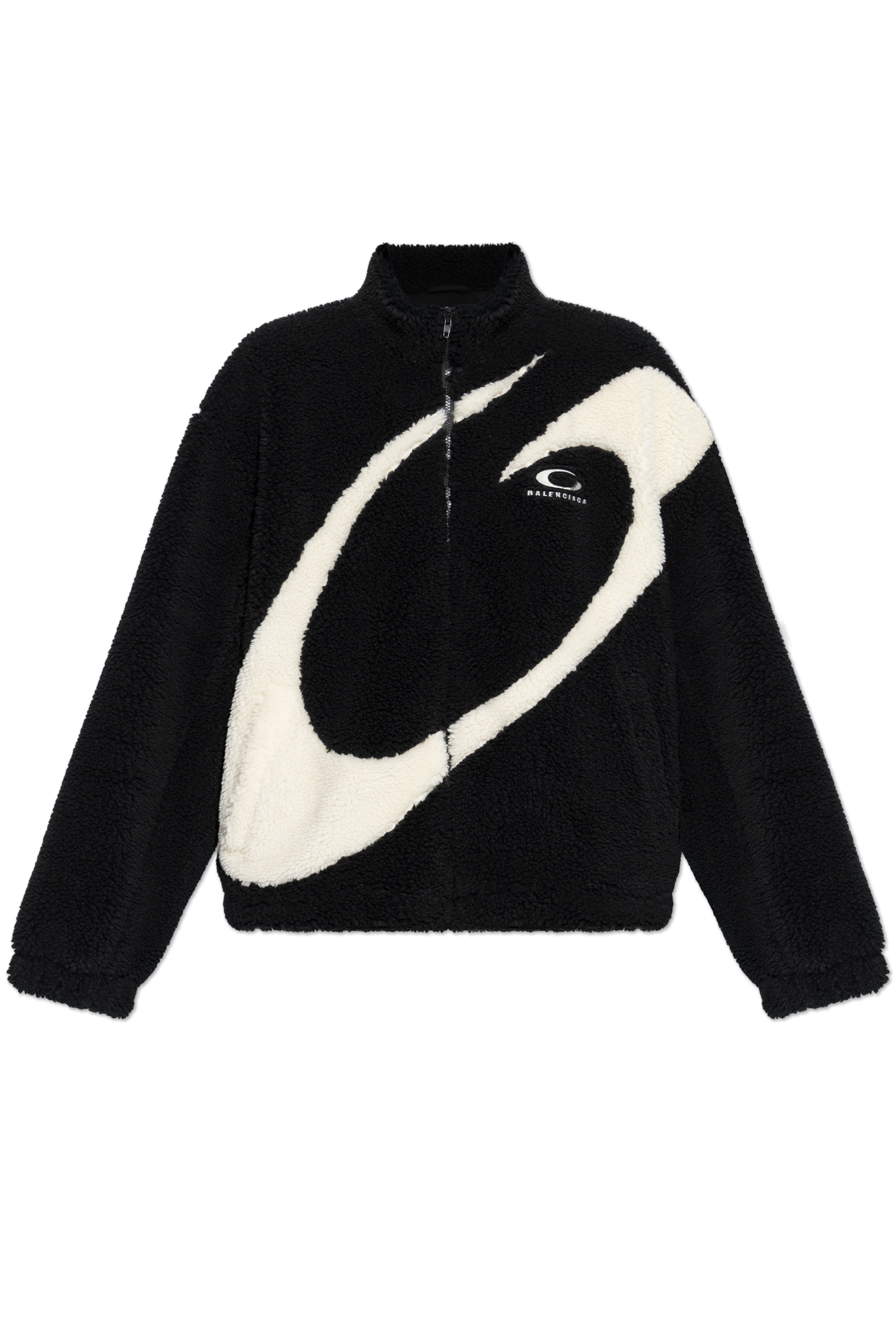 Balenciaga Polarowa Bluza Z Logo, Mężczyźni, Czarny
