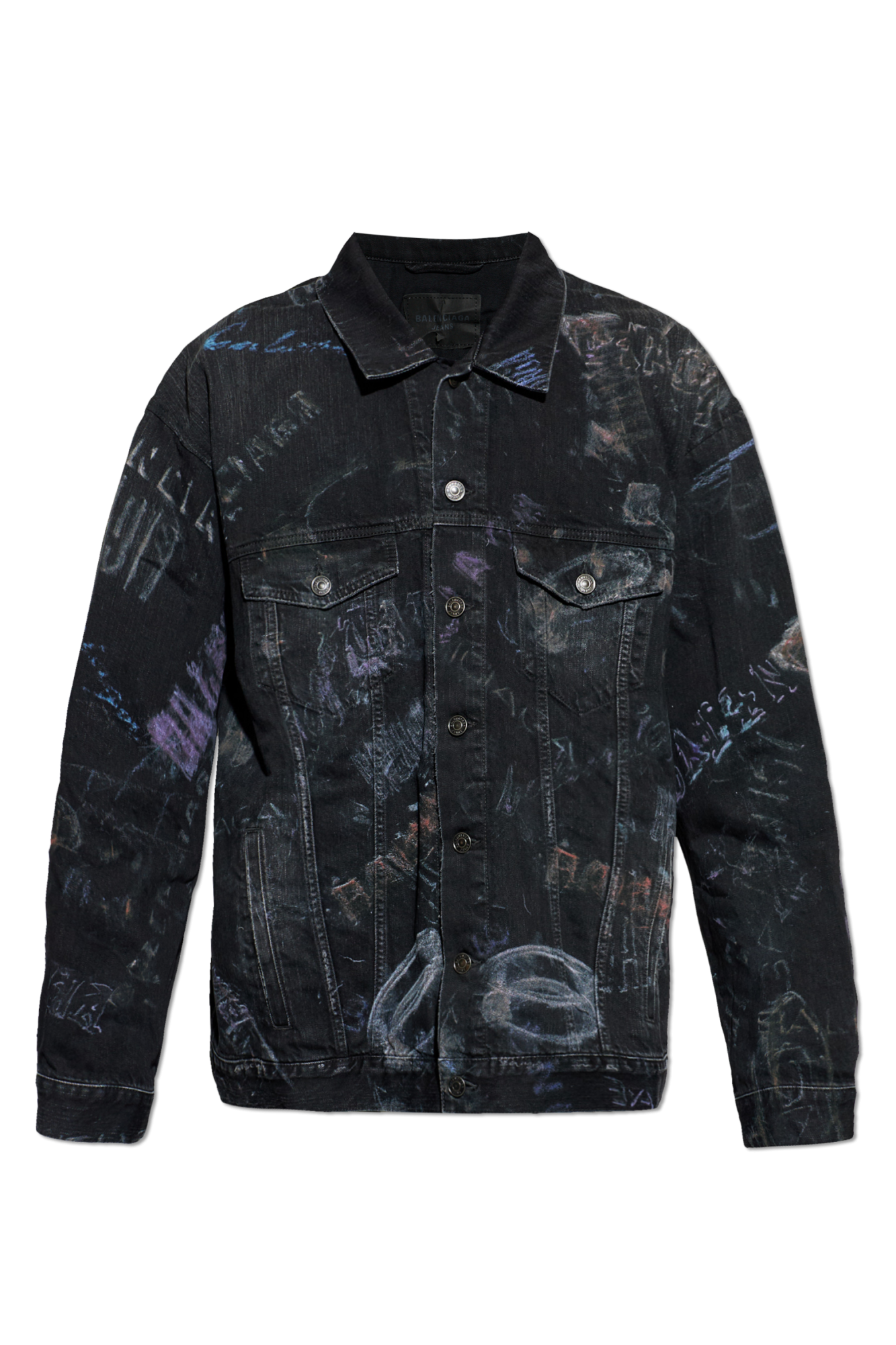 Balenciaga Jeansowa Kurtka, Mężczyźni, Czarny