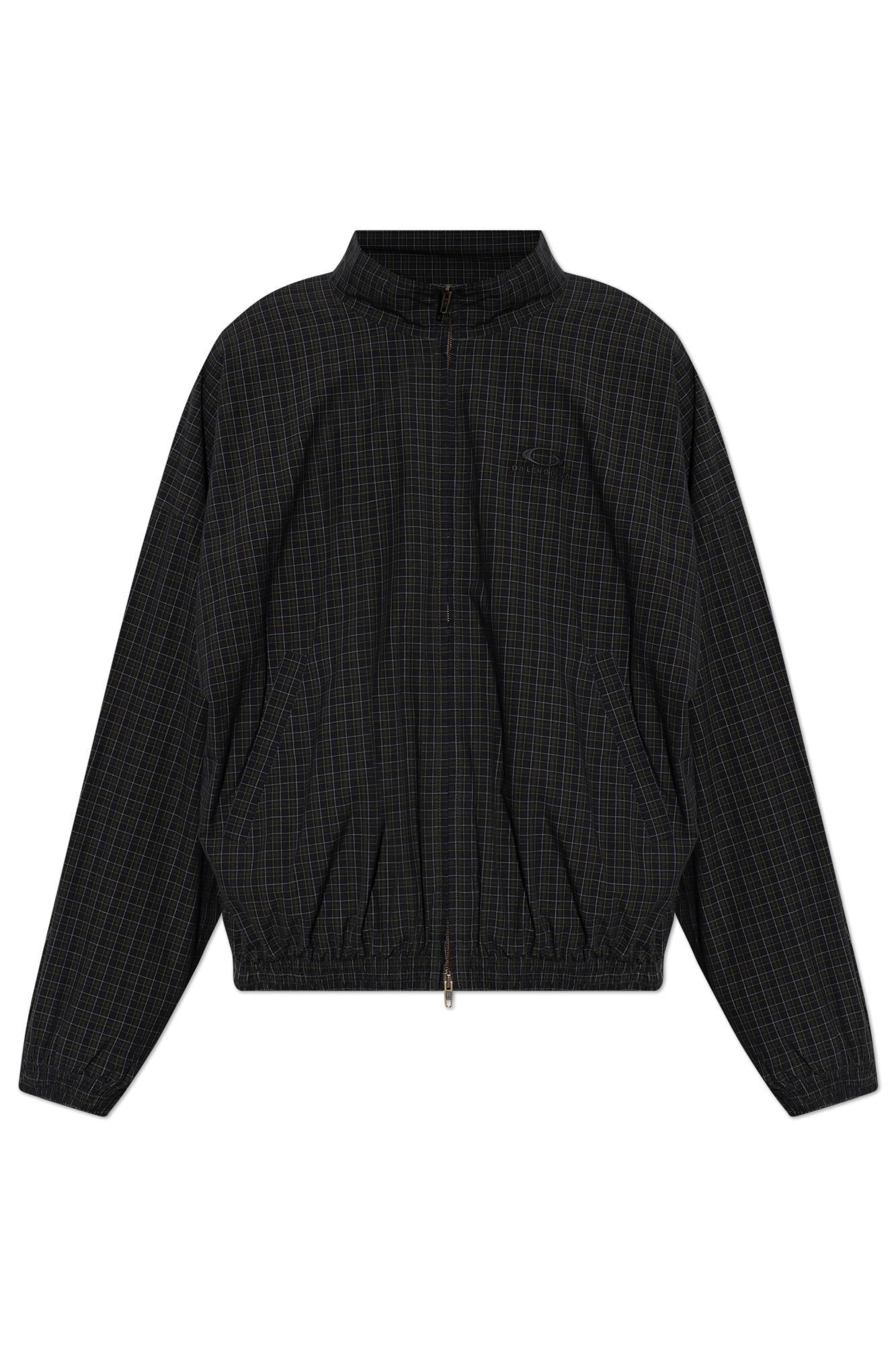 Balenciaga Kurtka Ze Wzorem W Kratę, Mężczyźni, Granatowy