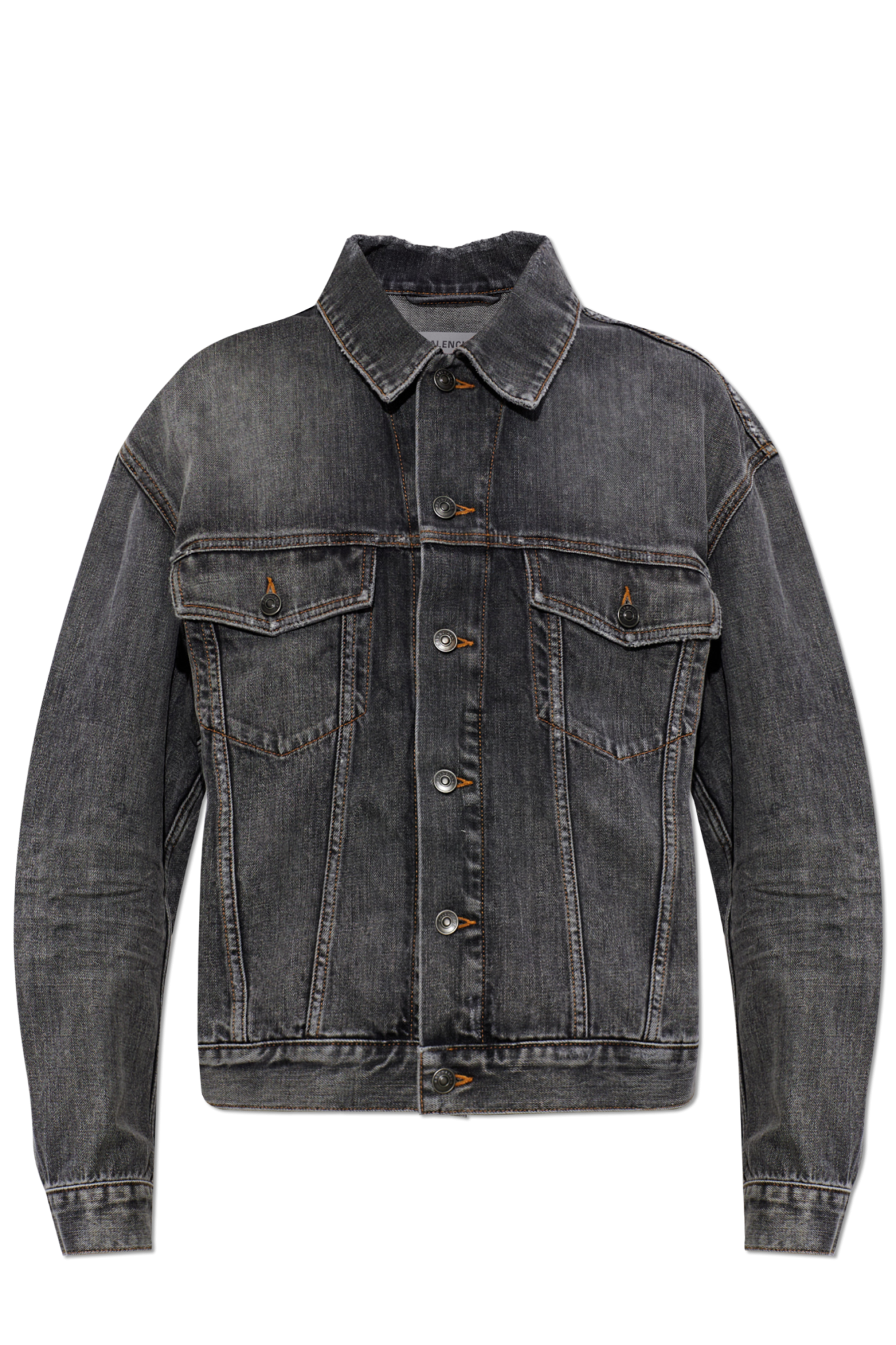 Balenciaga Jeansowa Kurtka Z Logo, Kobiety, Czarny