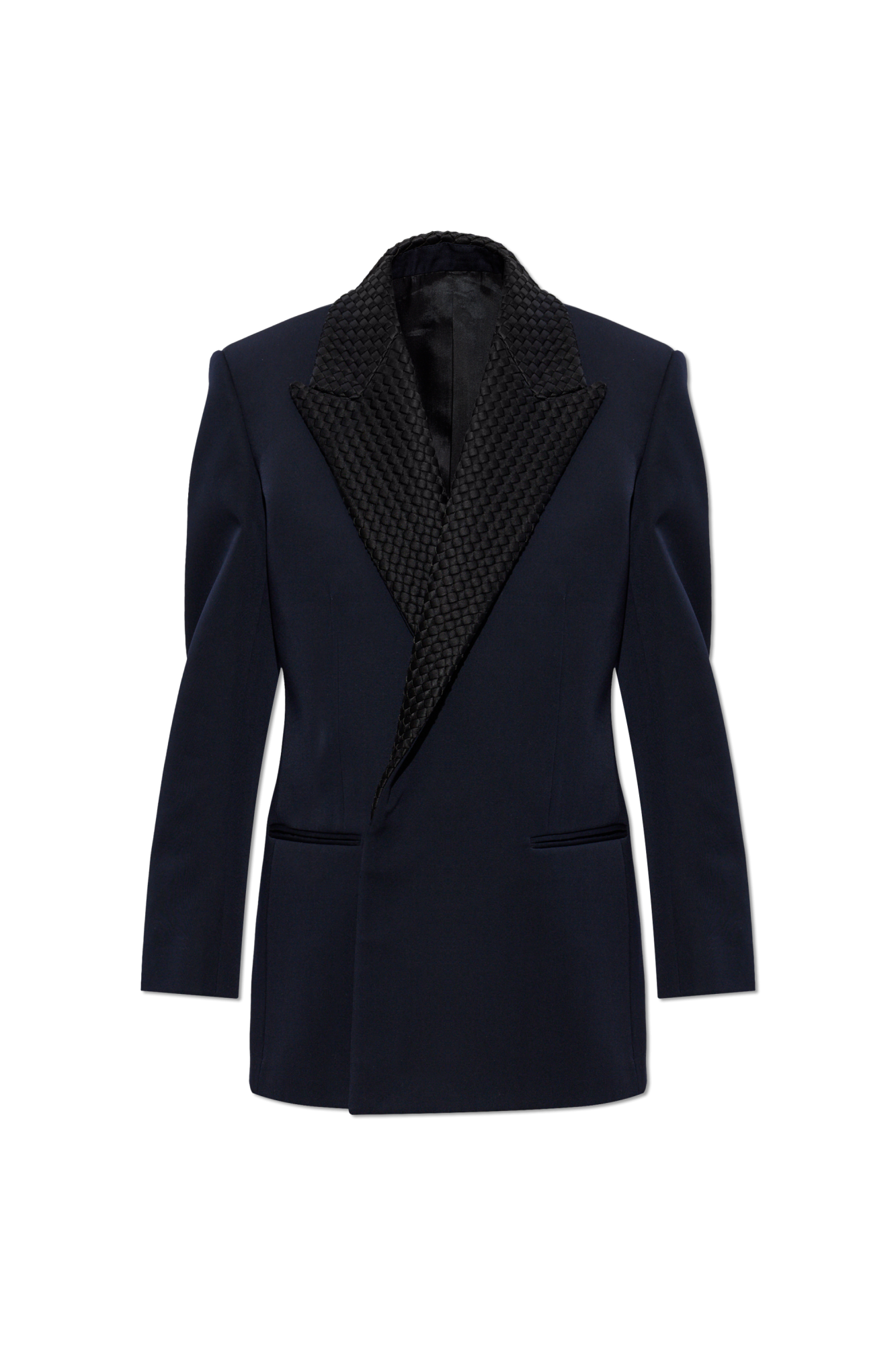 Bottega Veneta Dwurzędowa Marynarka Z Pojedynczym Rozcięciem, Kobiety, Czarny