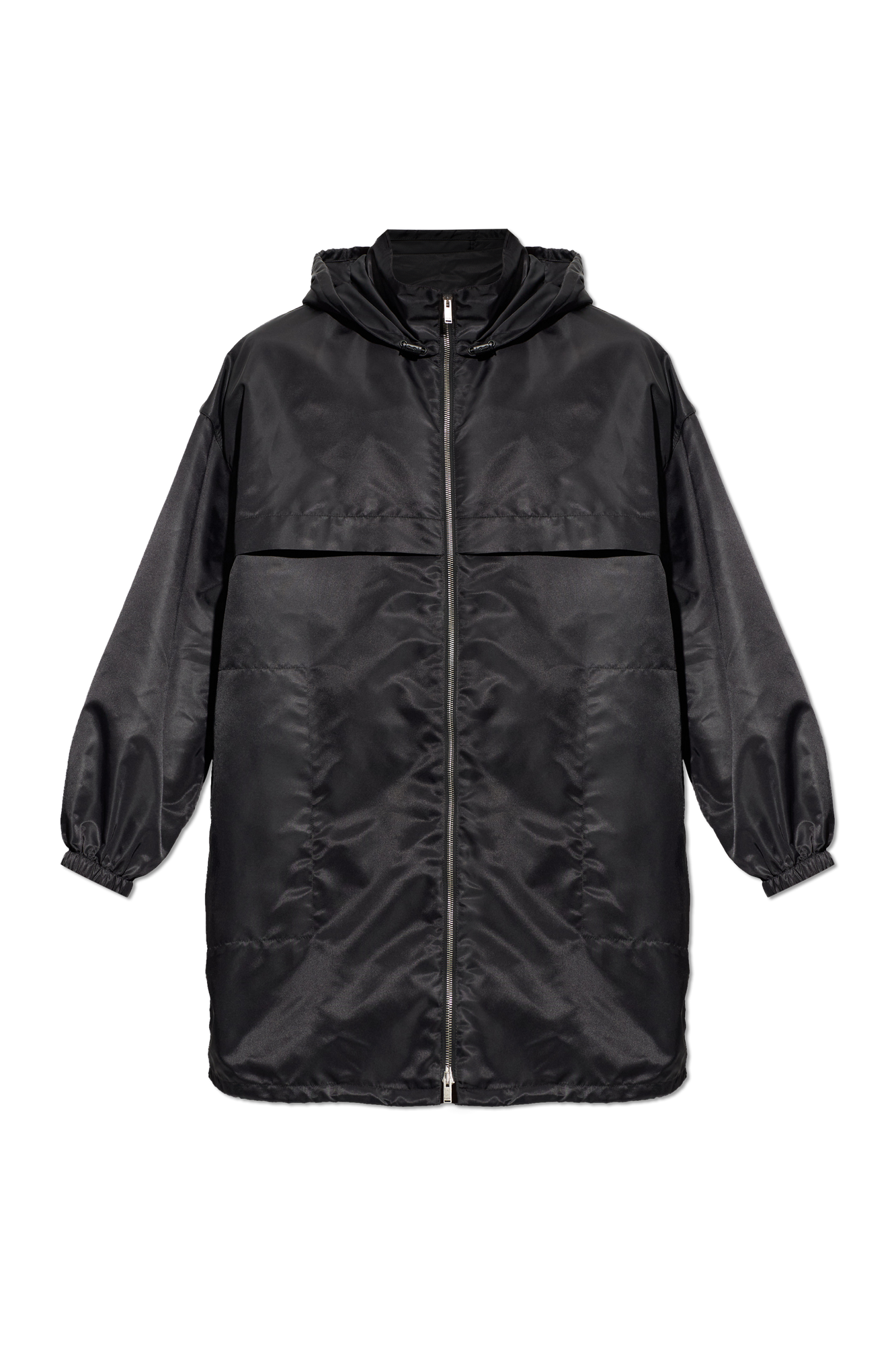 Saint Laurent Parka Z Logo, Mężczyźni, Czarny