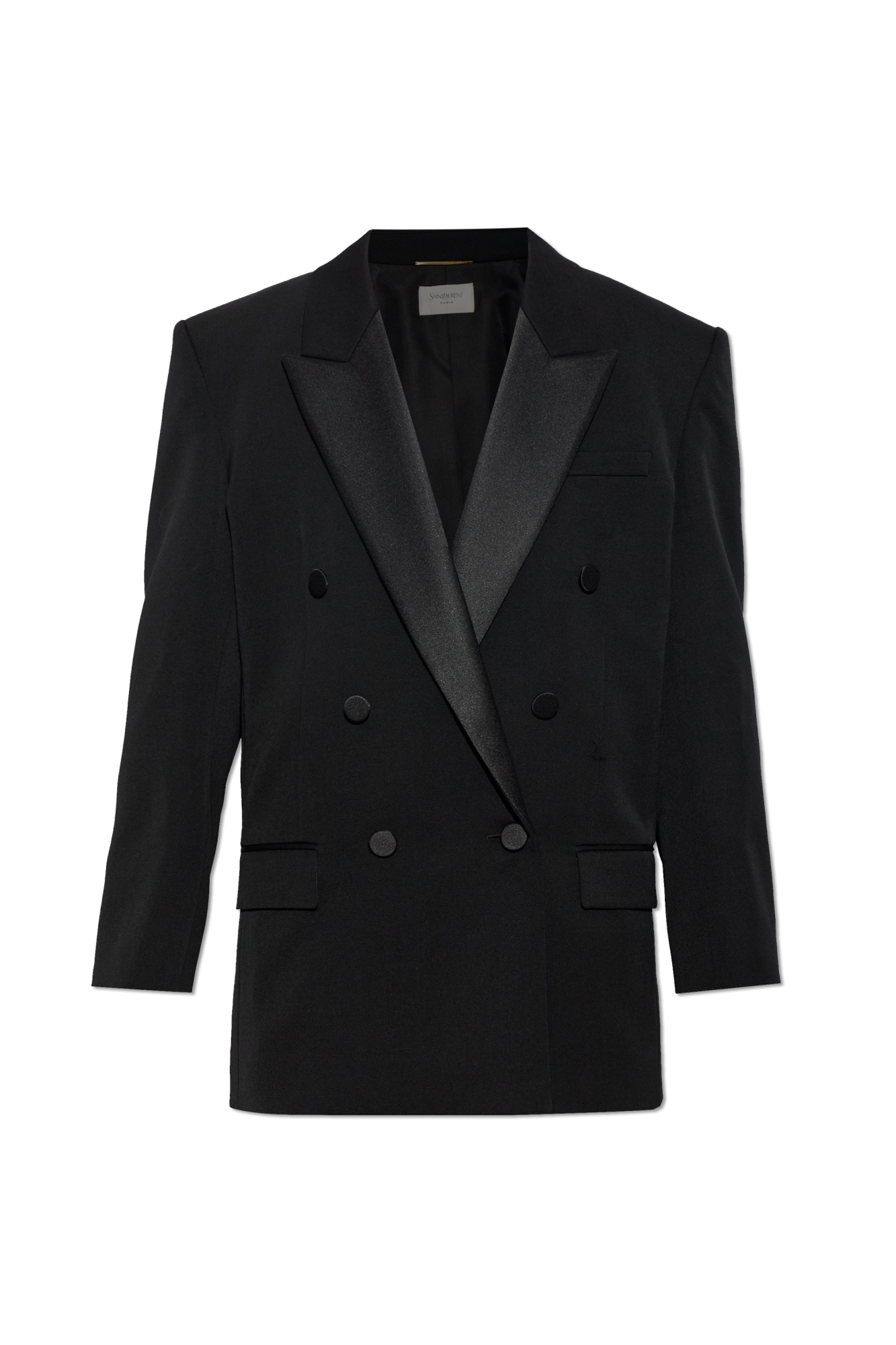 Saint Laurent Wełniana Marynarka, Kobiety, Czarny