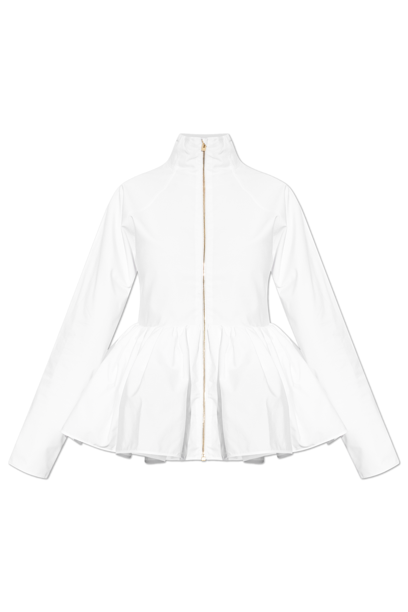 Alaïa Bawełniana Kurtka Z Baskinką, Kobiety, Biały