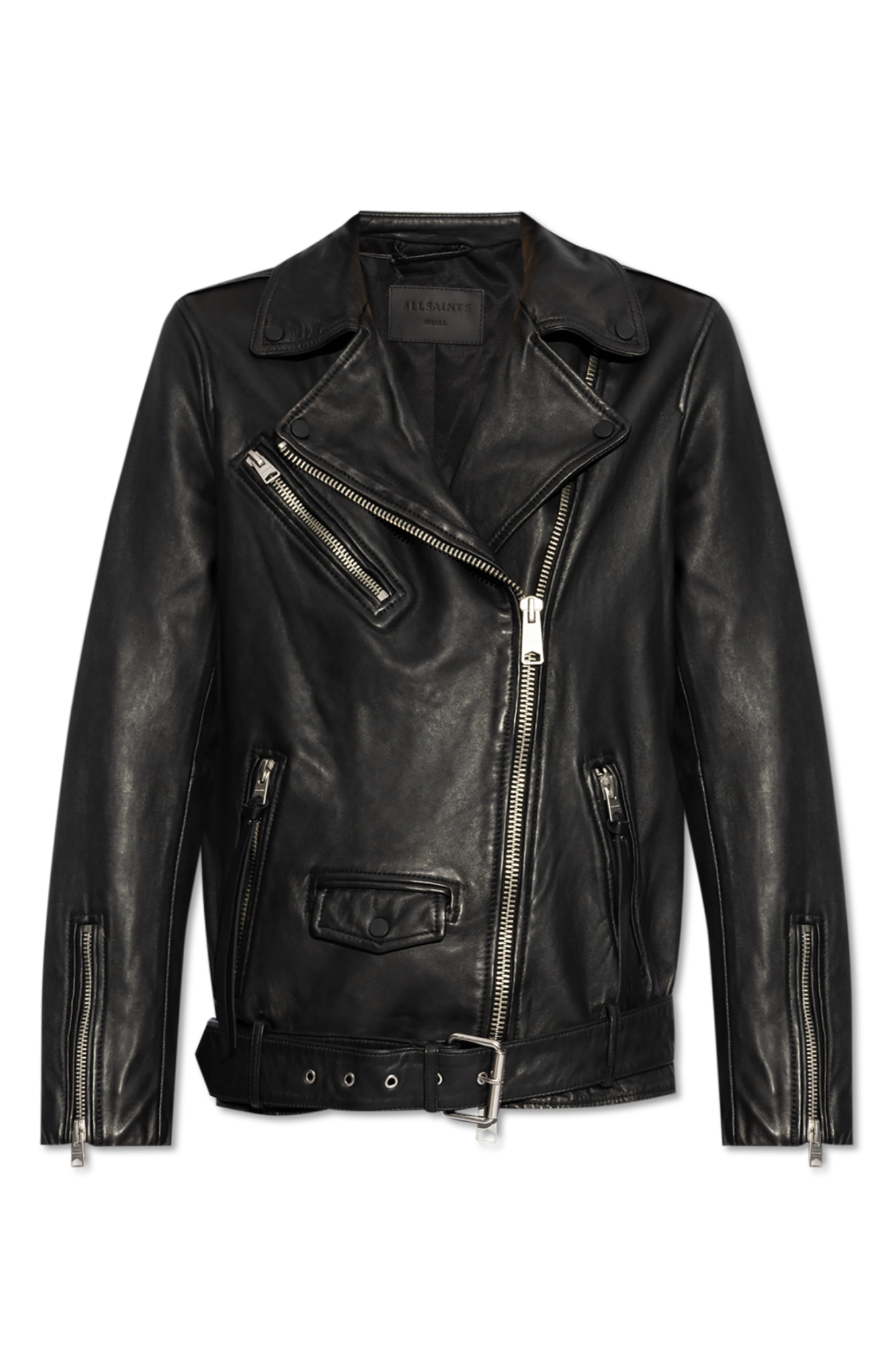 AllSaints Skórzana Kurtka ‘Billie’, Kobiety, Czarny