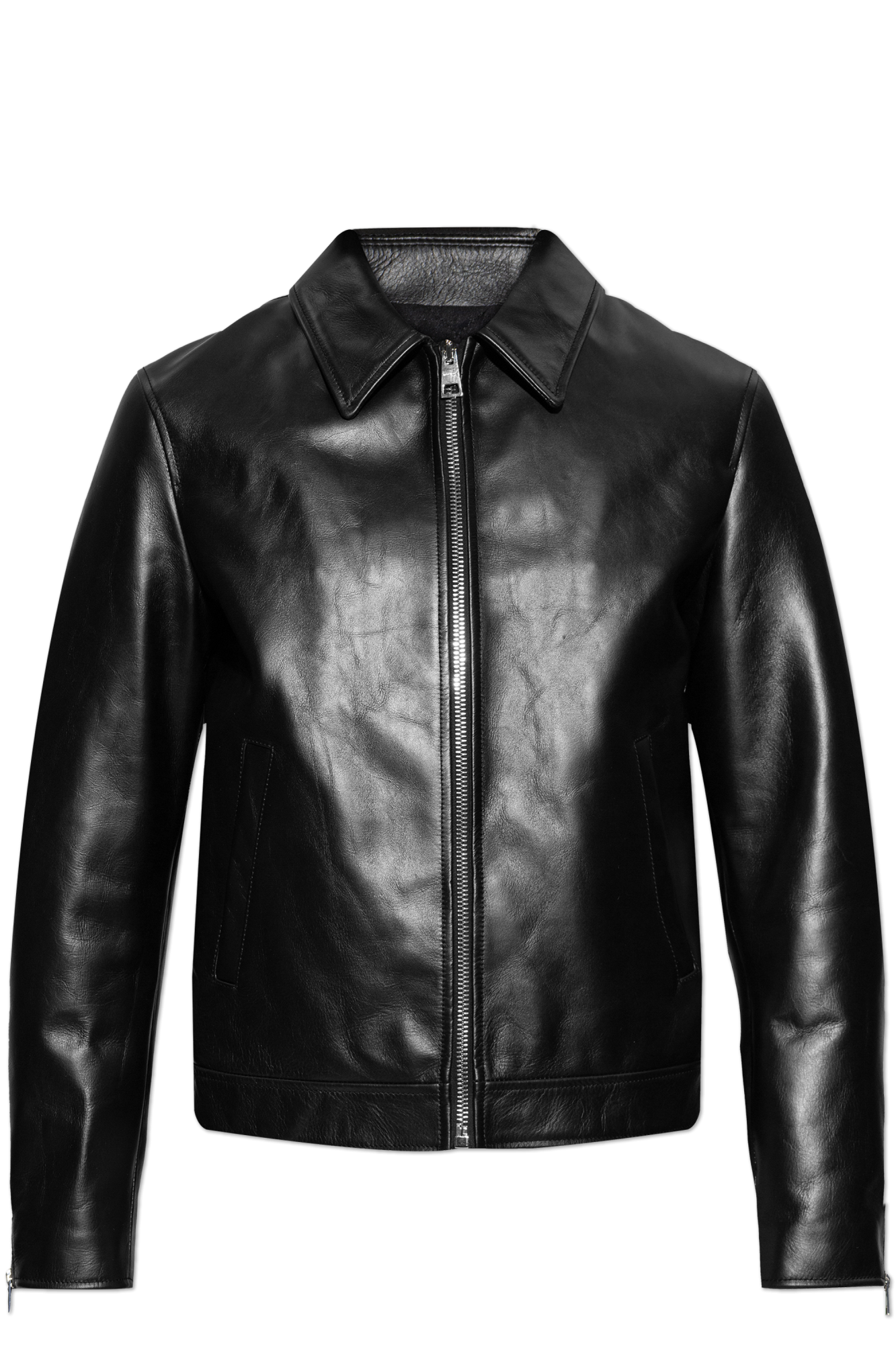 Givenchy Kurtka Z Bydlęcej Skóry, Mężczyźni, Czarny