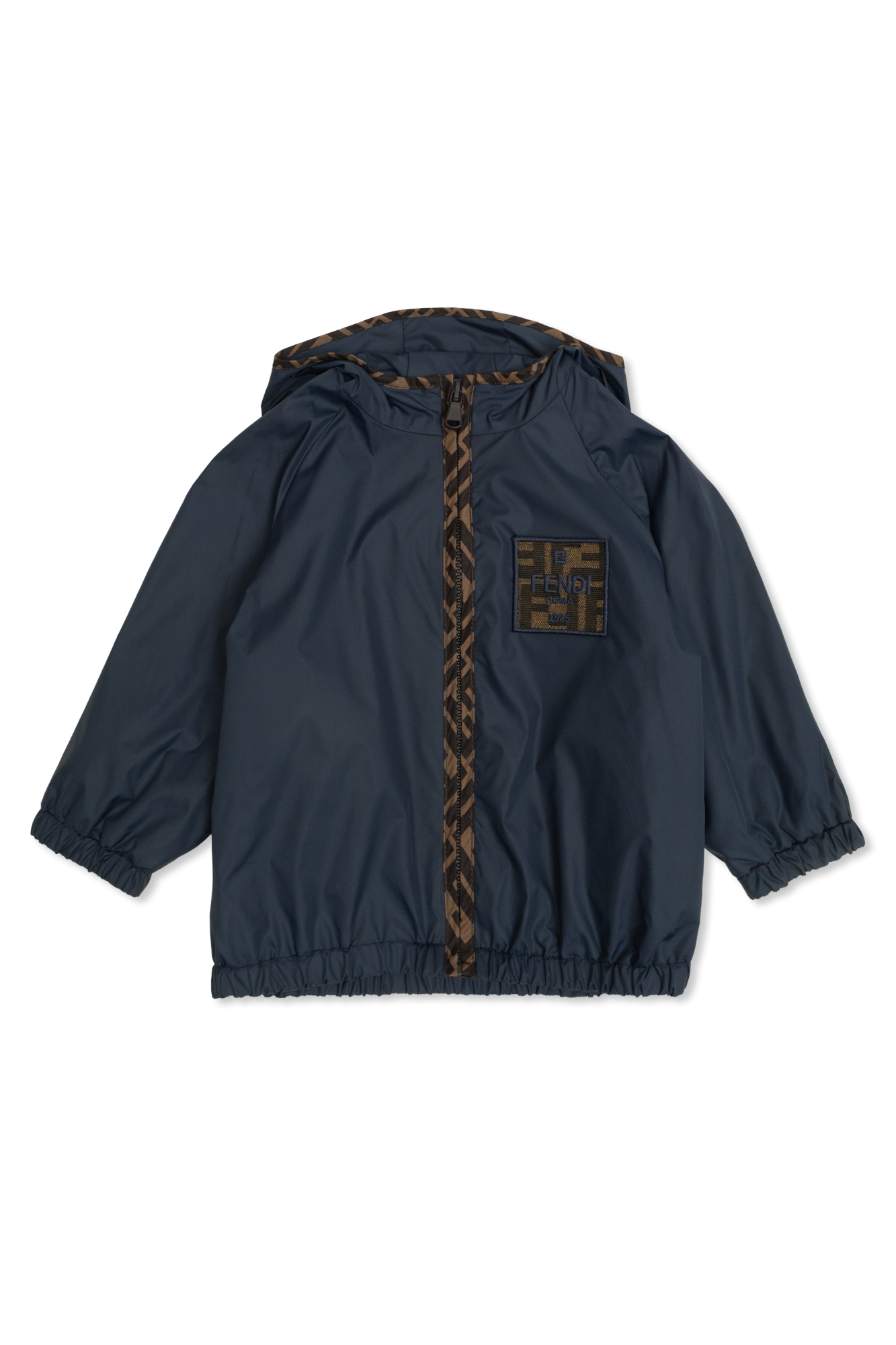 Fendi Kids Kurtka Z Logo, Unisex, Granatowy